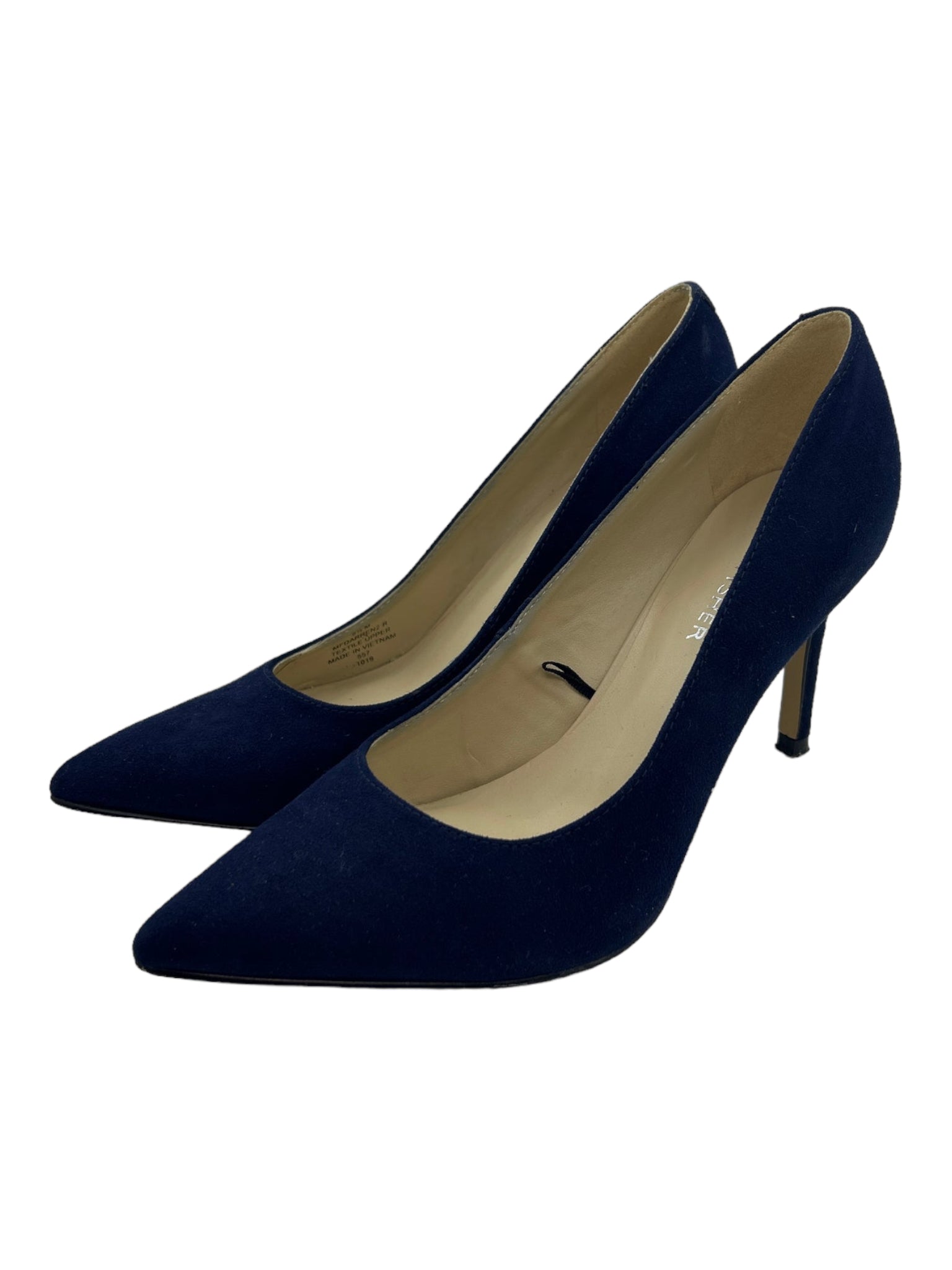 Marc Fisher, Marc Fisher Shoe Size 5.5 Navy Suede Pointed Toe Closed Heel Stiletto Pumps