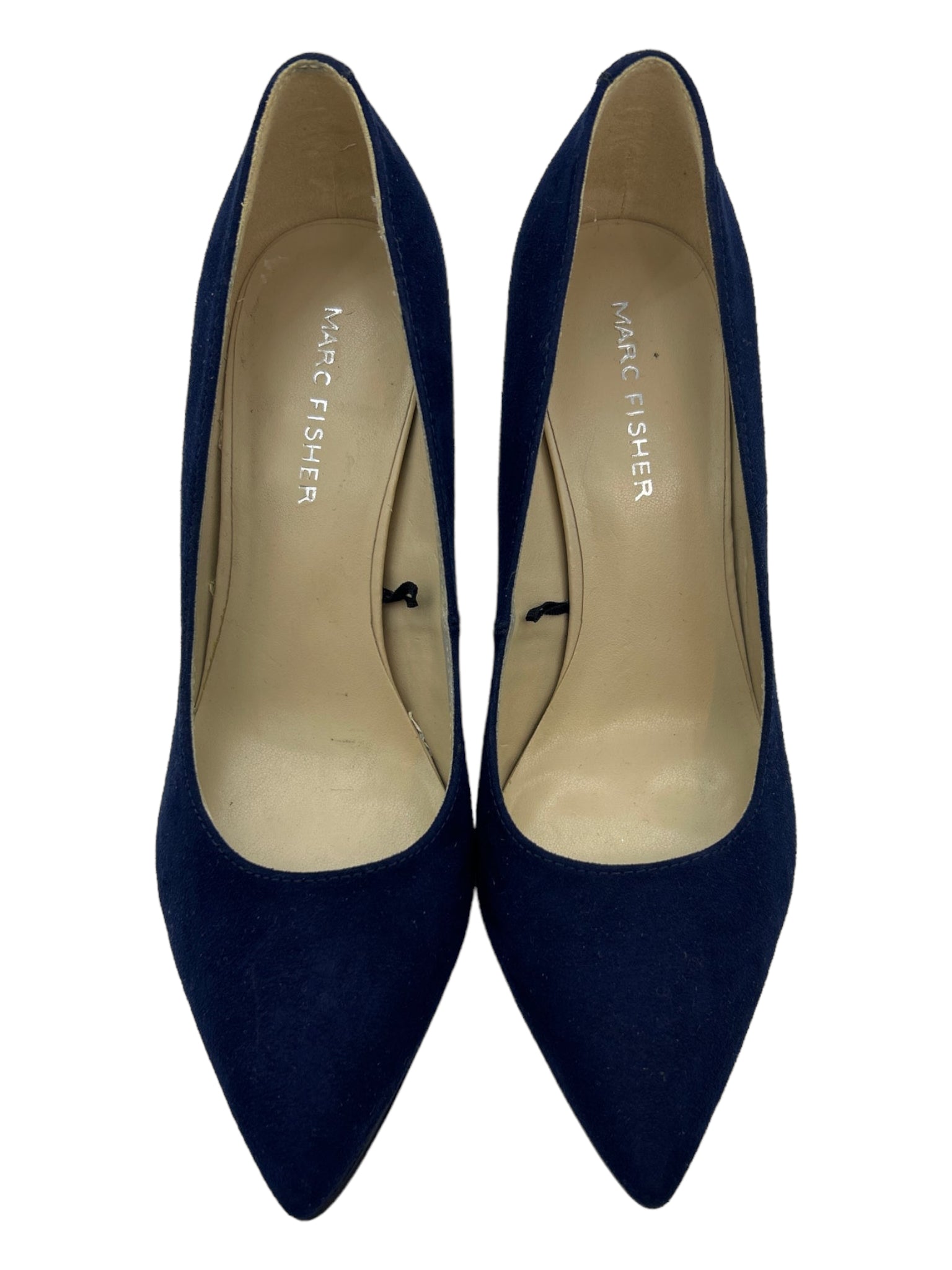 Marc Fisher, Marc Fisher Shoe Size 5.5 Navy Suede Pointed Toe Closed Heel Stiletto Pumps