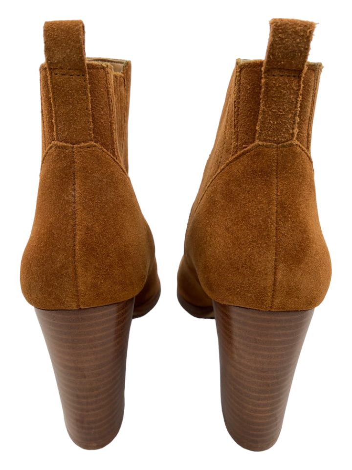 Marc Fisher, Marc Fisher Shoe Size 8.5 Camel Suede Pointed Toe Stretch Booties