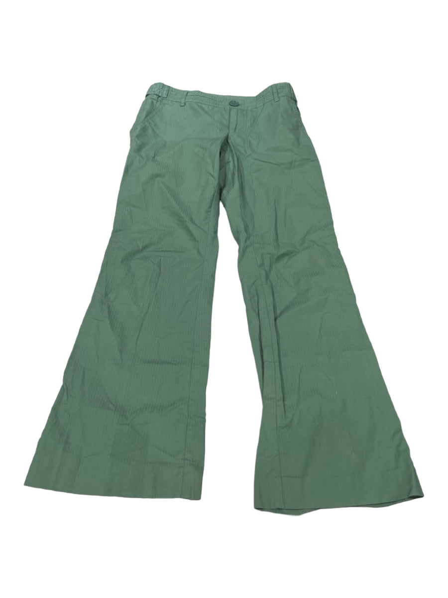 Marc Jacobs, Marc Jacobs Size 4 Green Cotton Vertical Stripes Low Rise Pants