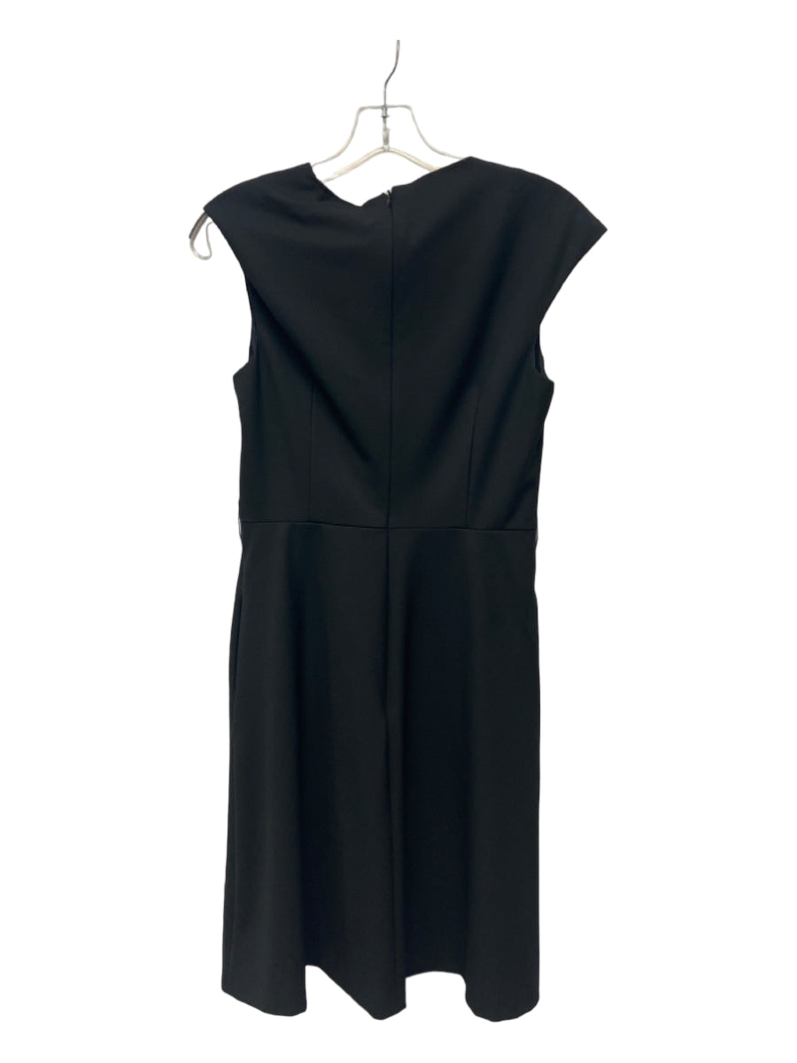 Marella, Marella Size 4 Black Polyester Back Zip Pockets Cap Sleeve Belt Incl. Dress