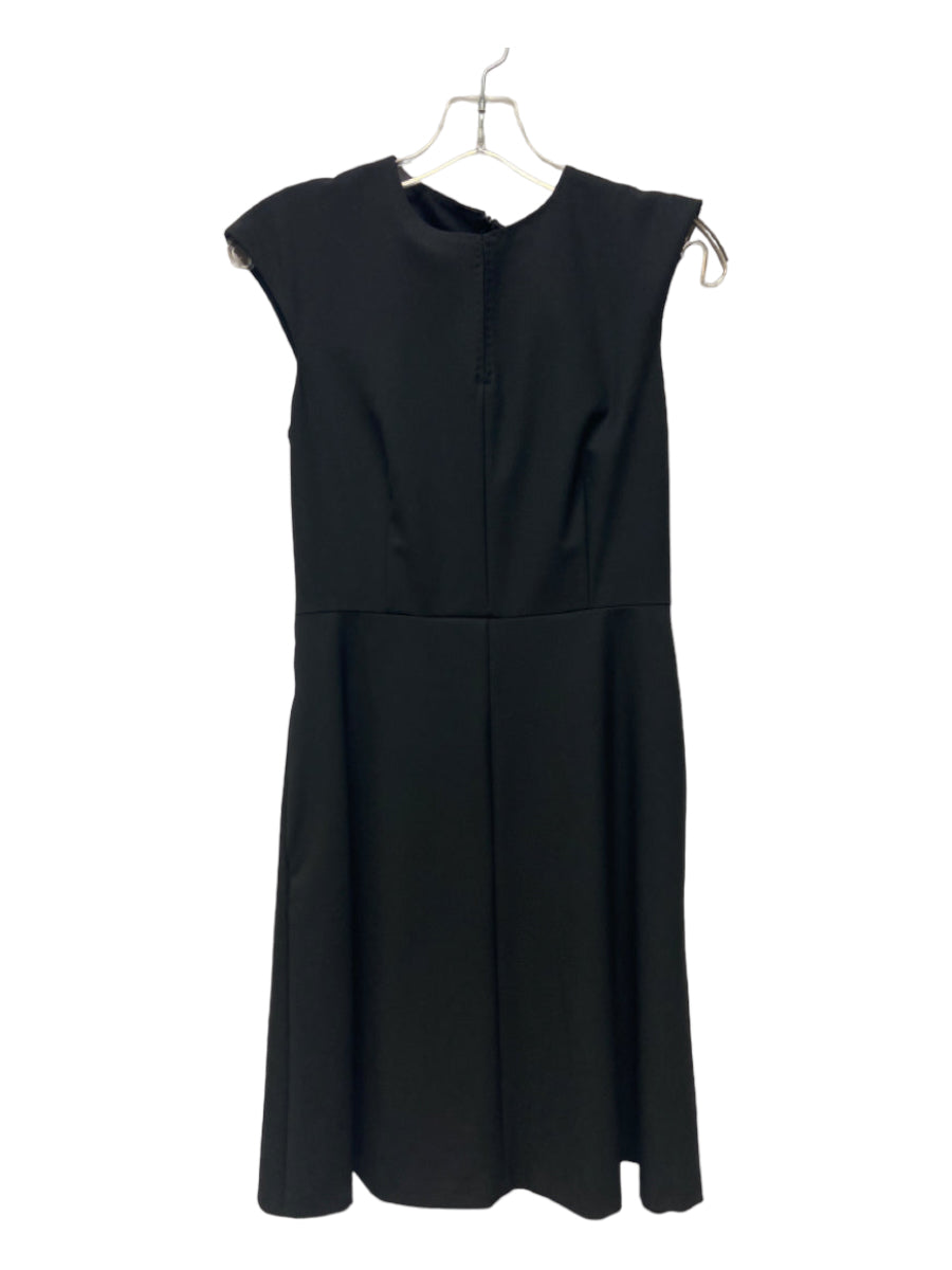 Marella, Marella Size 4 Black Polyester Back Zip Pockets Cap Sleeve Belt Incl. Dress