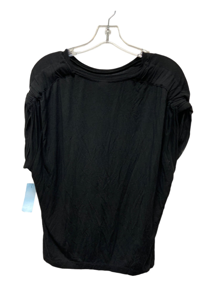 Maria + Cornejo, Maria Cornejo Size S Black Viscose Elastic Detail Cap Sleeve Top