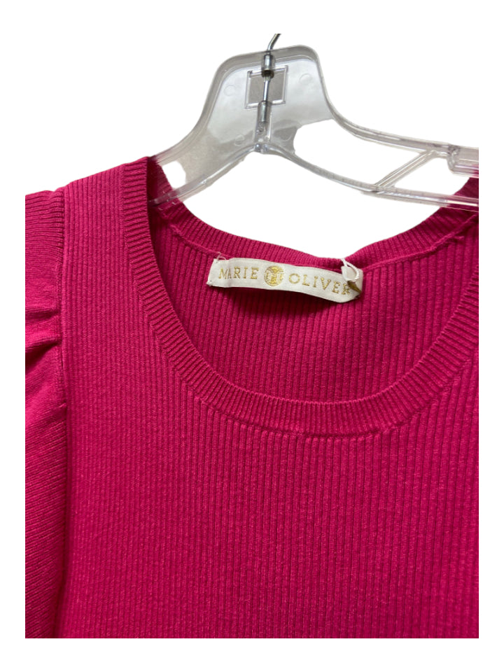 Marie Oliver, Marie Oliver Size 1 Pink Viscose Knit Ribbed Top