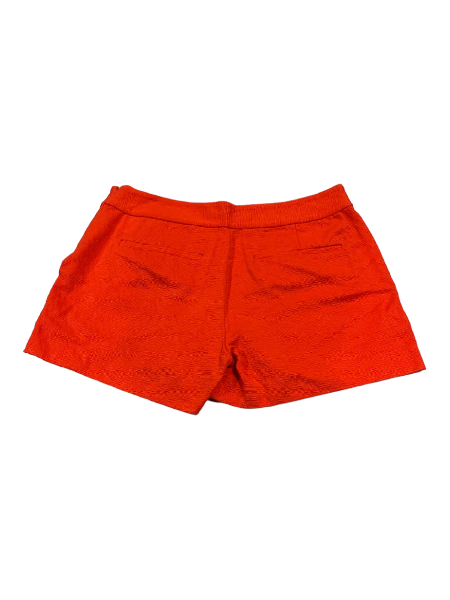 Marie Oliver, Marie Oliver Size 6 Orange Red Cotton Side Zip Textured Mid Rise Shorts