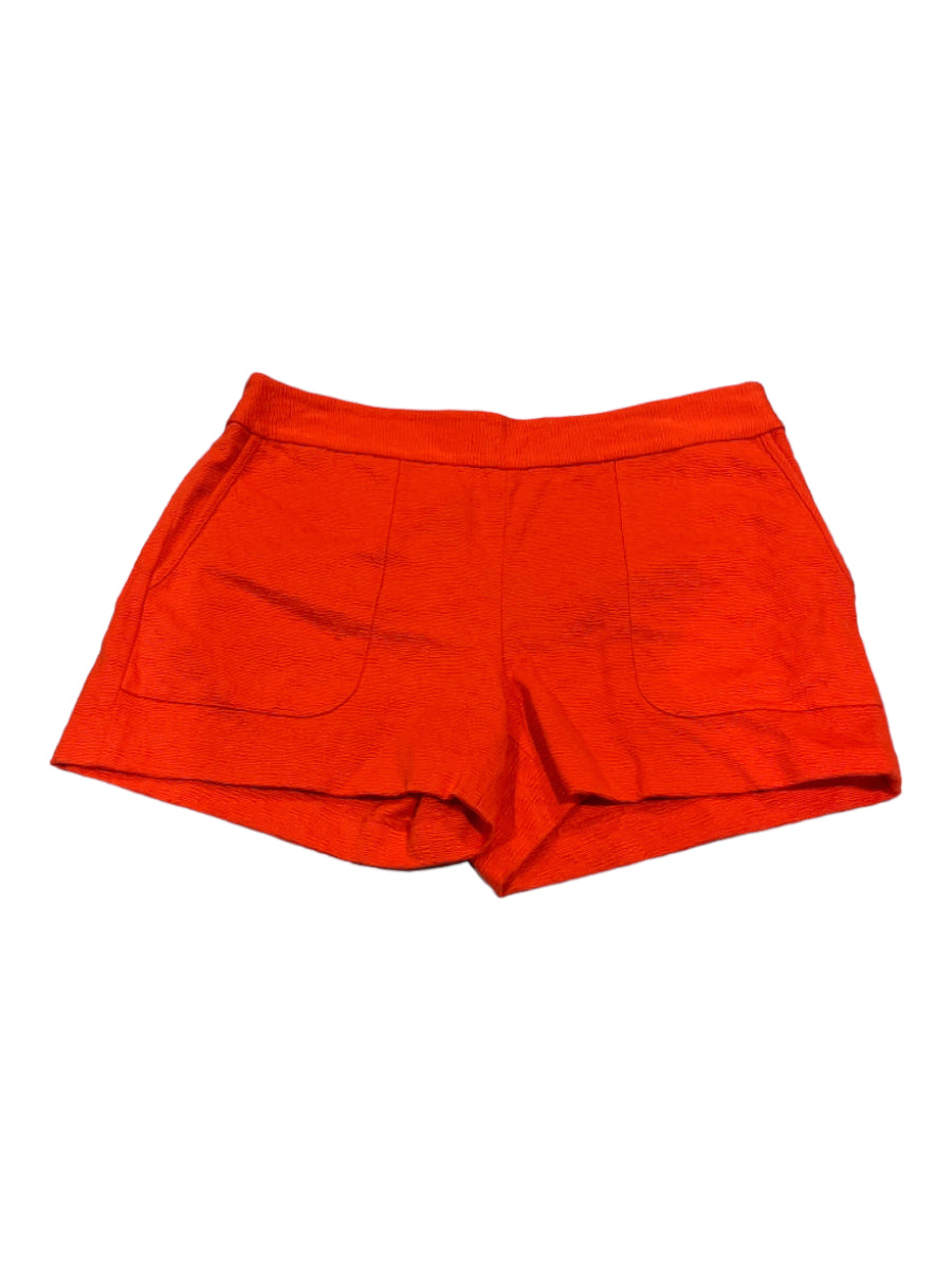 Marie Oliver, Marie Oliver Size 6 Orange Red Cotton Side Zip Textured Mid Rise Shorts