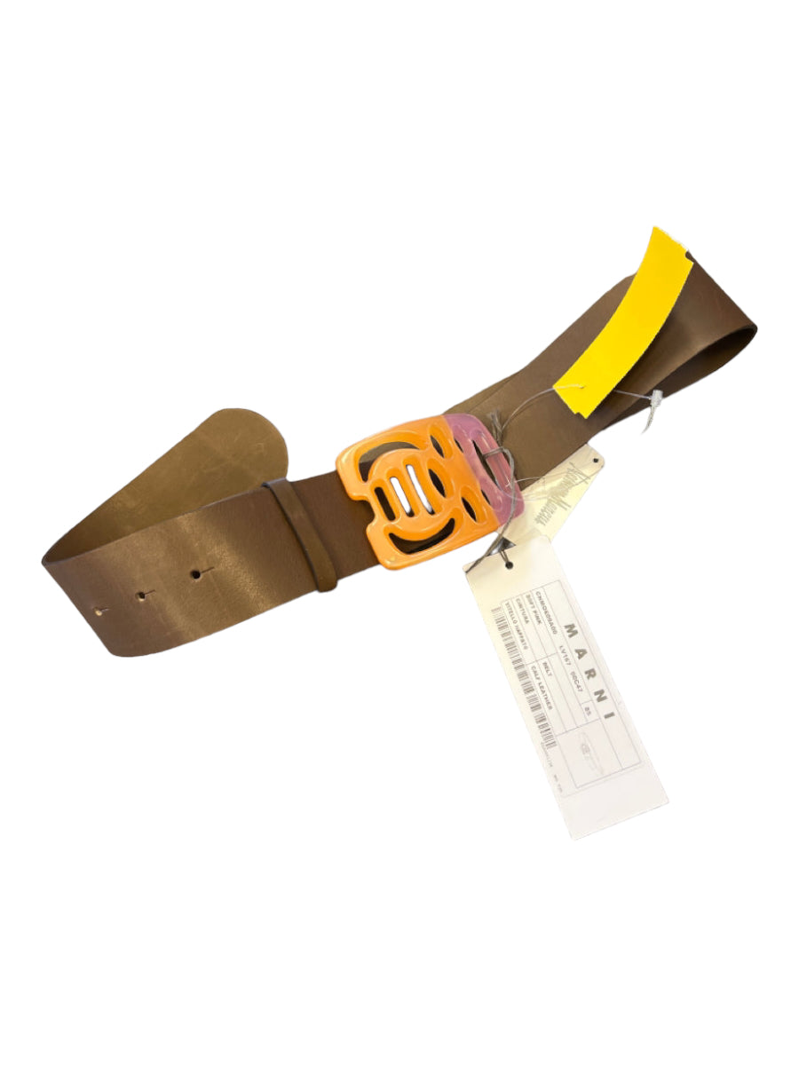 Marni, Marni Brown & Orange Leather Ombre Belts