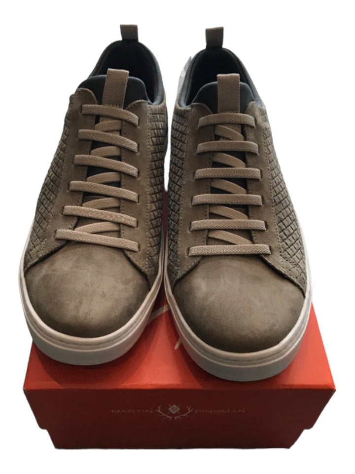 Martin Dingman, Martin Dingman Shoe Size 9 NWT Gray Suede Woven Sneaker Men's Shoes