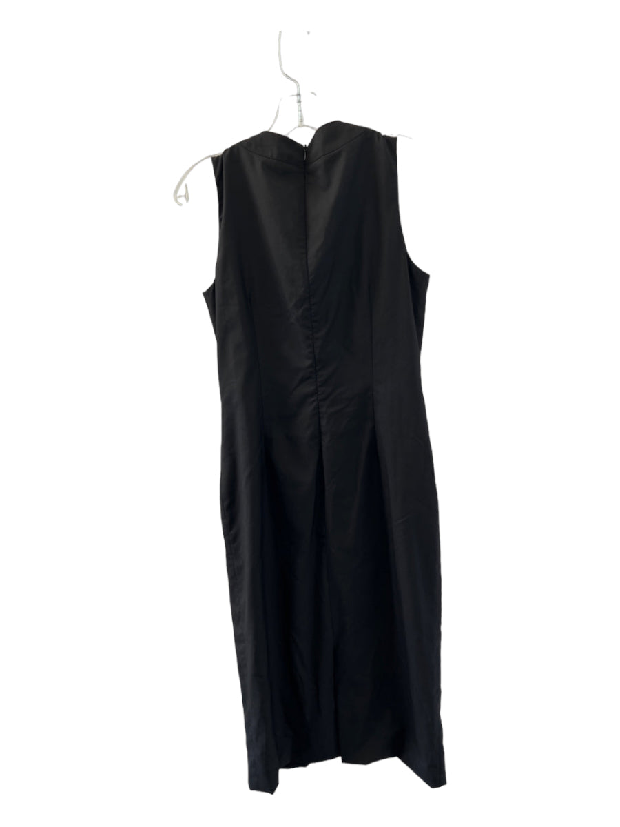 Mauro Gasperi, Mauro Gasperi Size 44 Black Wool & Silk Sleeveless Cutouts Maxi Back Zip Dress