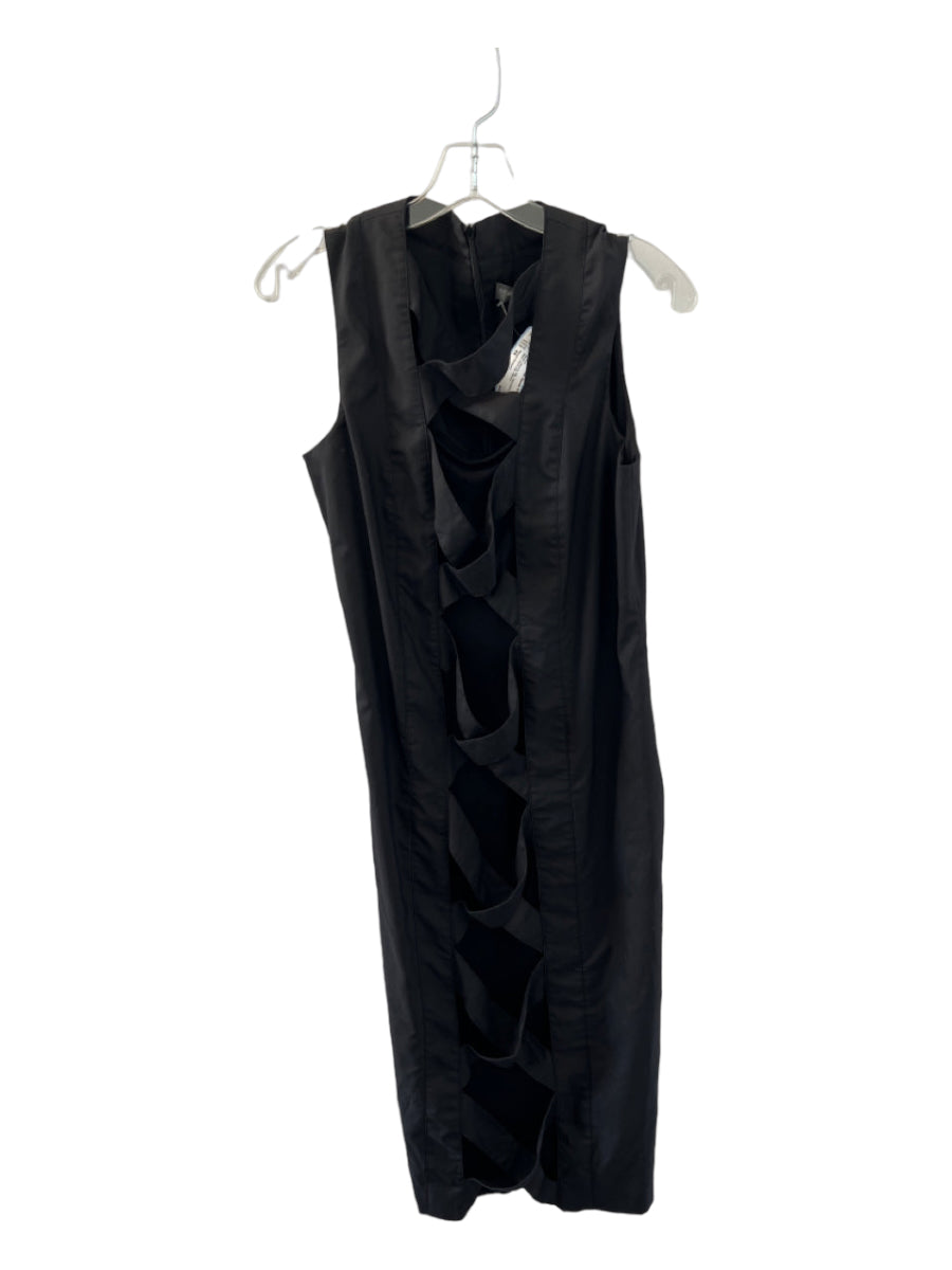 Mauro Gasperi, Mauro Gasperi Size 44 Black Wool & Silk Sleeveless Cutouts Maxi Back Zip Dress