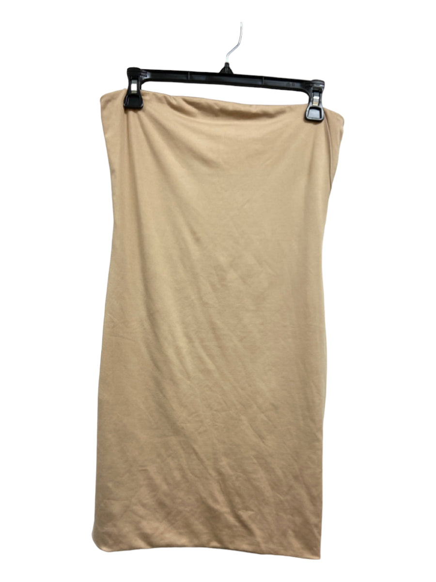 Meshki, Meshki Size L Beige Nylon Sleeveless Spaghetti Strap Dress