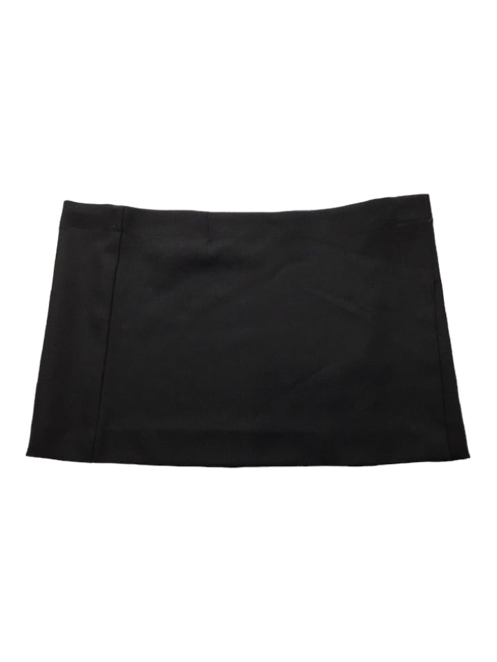 Miaou, Miaou Size Medium Black Wool & Viscose Mini Side Slit Side Zip Skirt