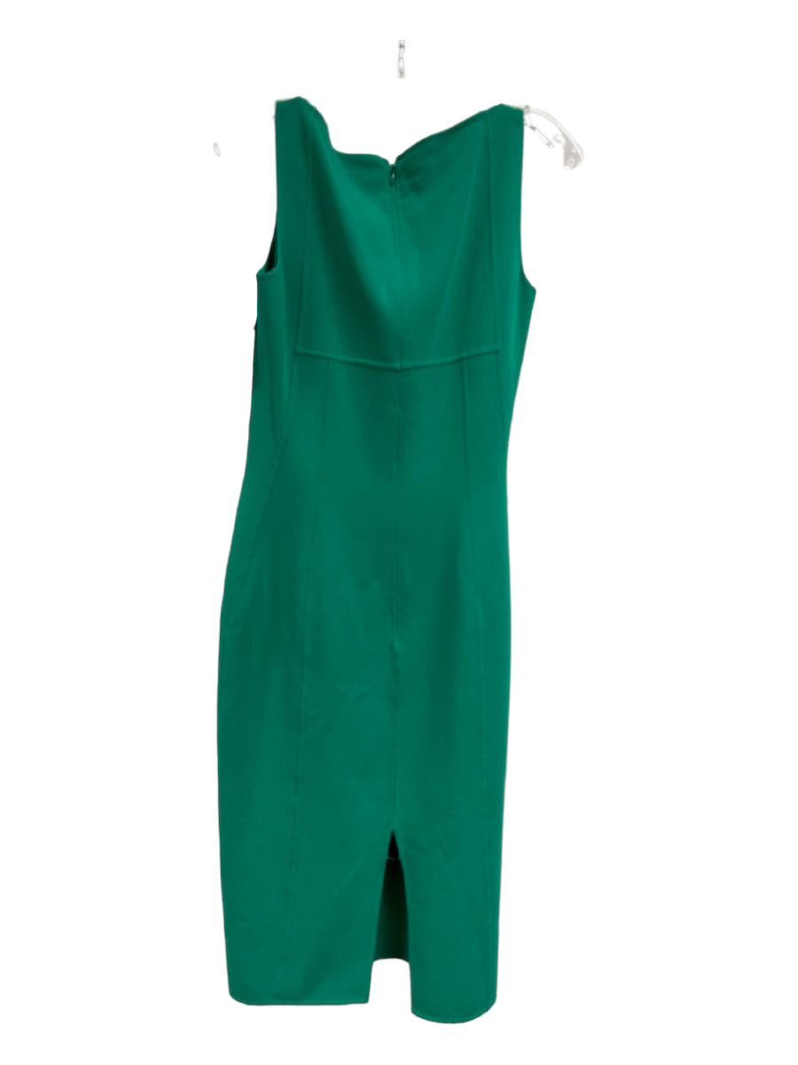 Michael Kors Collection, Michael Kors Collection Size 8 Teal Green Missing Fabric Square Neck Dress