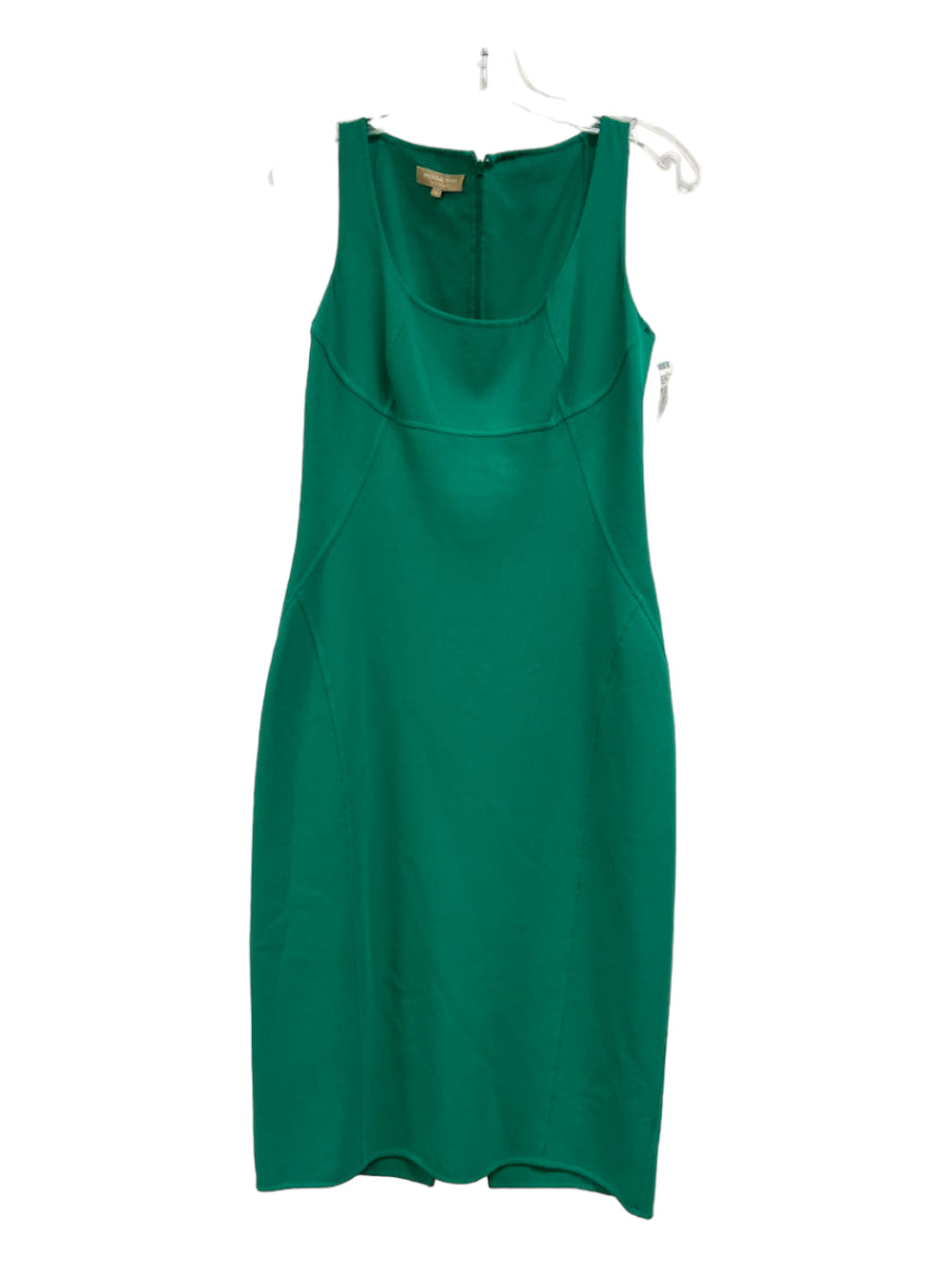 Michael Kors Collection, Michael Kors Collection Size 8 Teal Green Missing Fabric Square Neck Dress