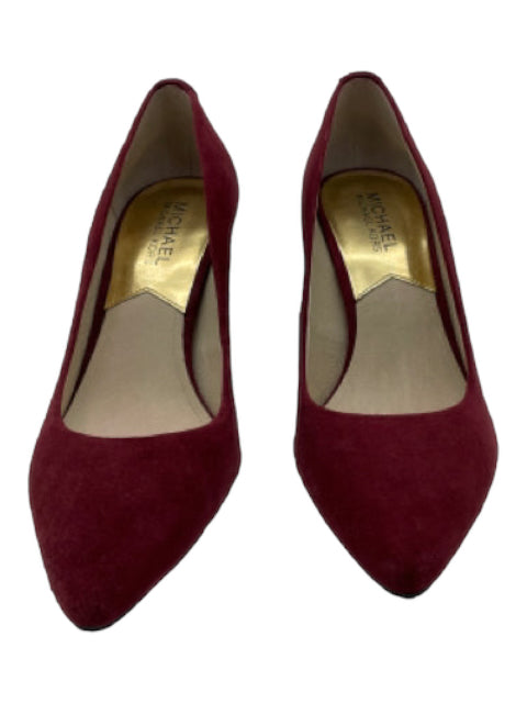 Michael Michael Kors, Michael Michael Kors Shoe Size 7 Burgundy Suede Pointed Toe Stiletto Pumps