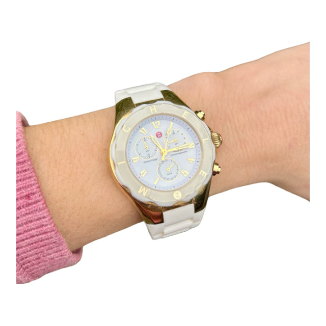 Michele, Michele White & Gold Watches