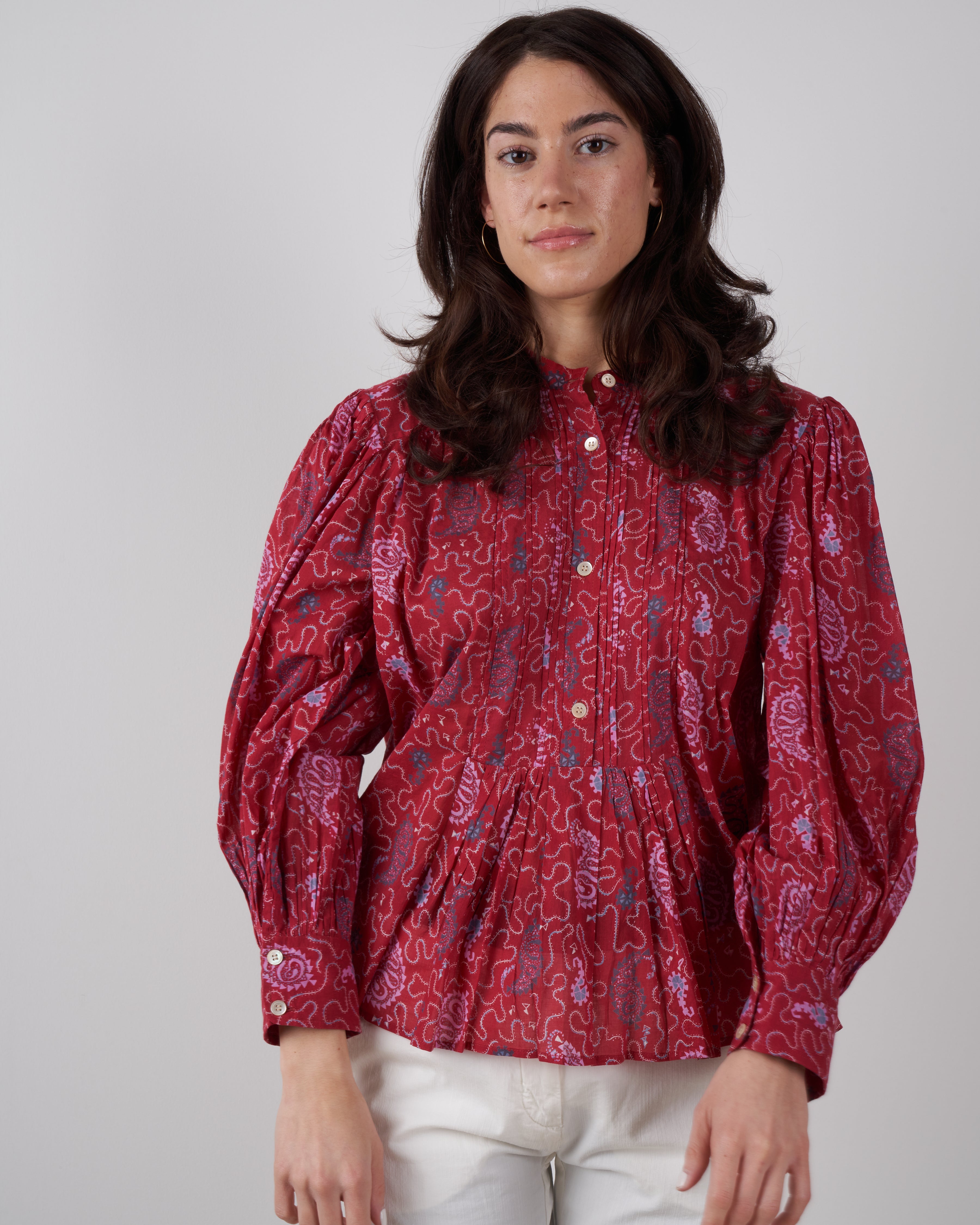 Isabel Marant Etoile, adigra shirt - red