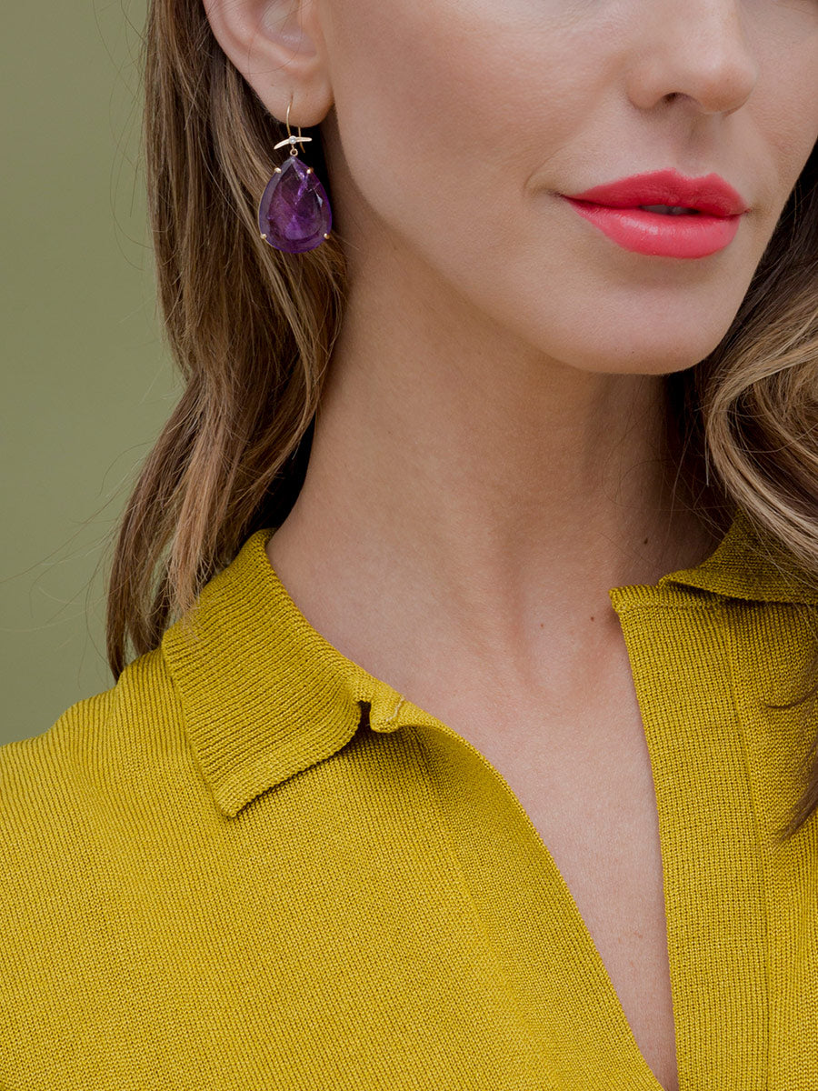 jamie joseph, amethyst drop earrings