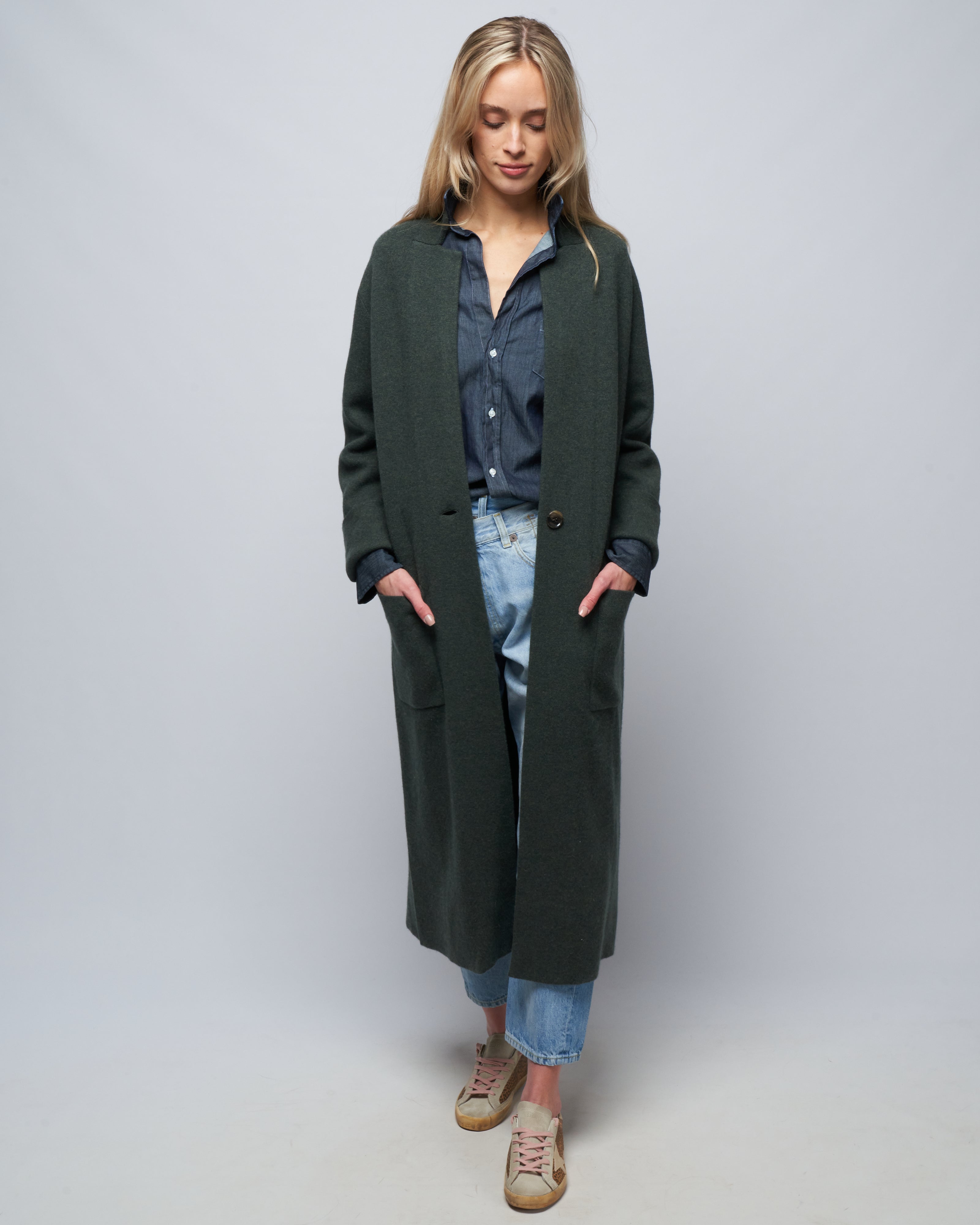 lisa yang, amie coat - olive