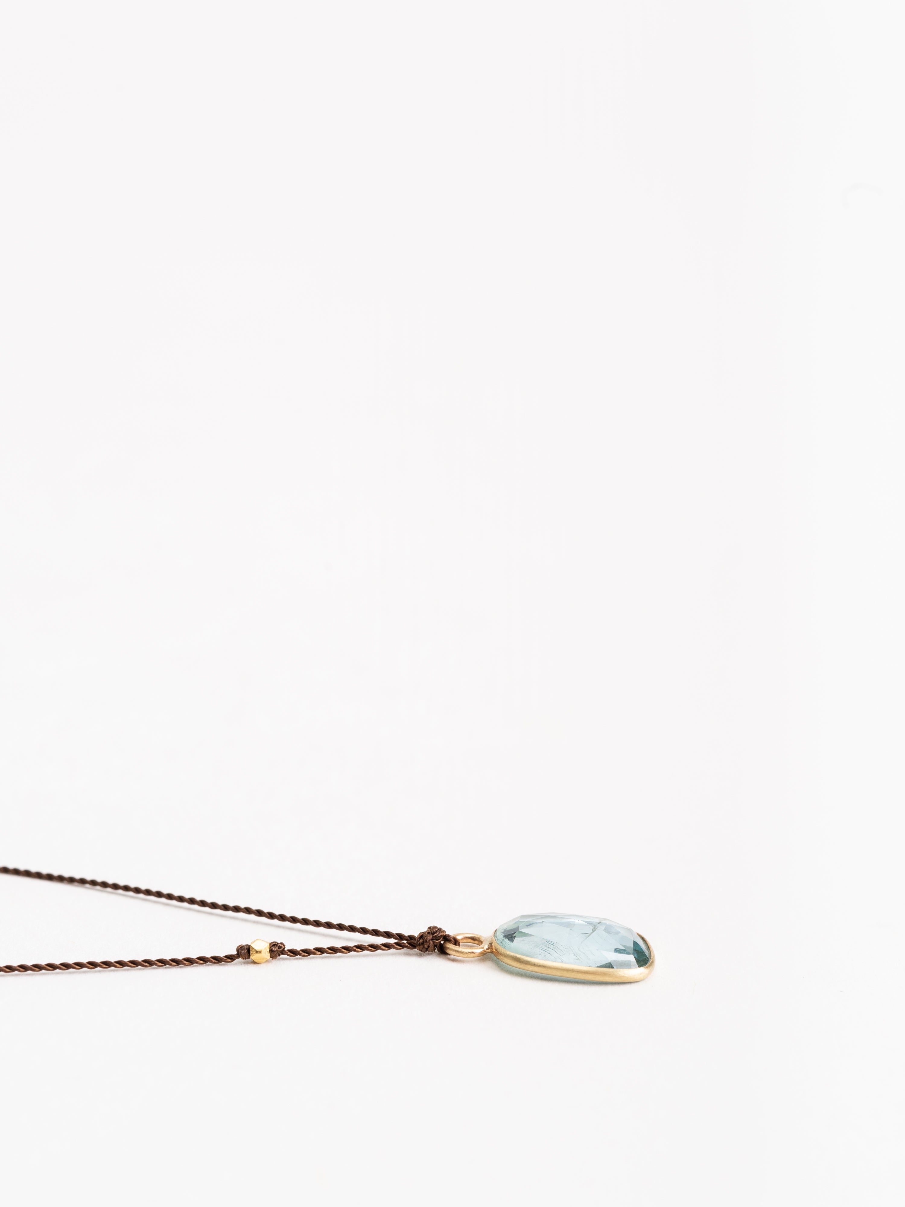 margaret solow, aquamarine necklace - 18k