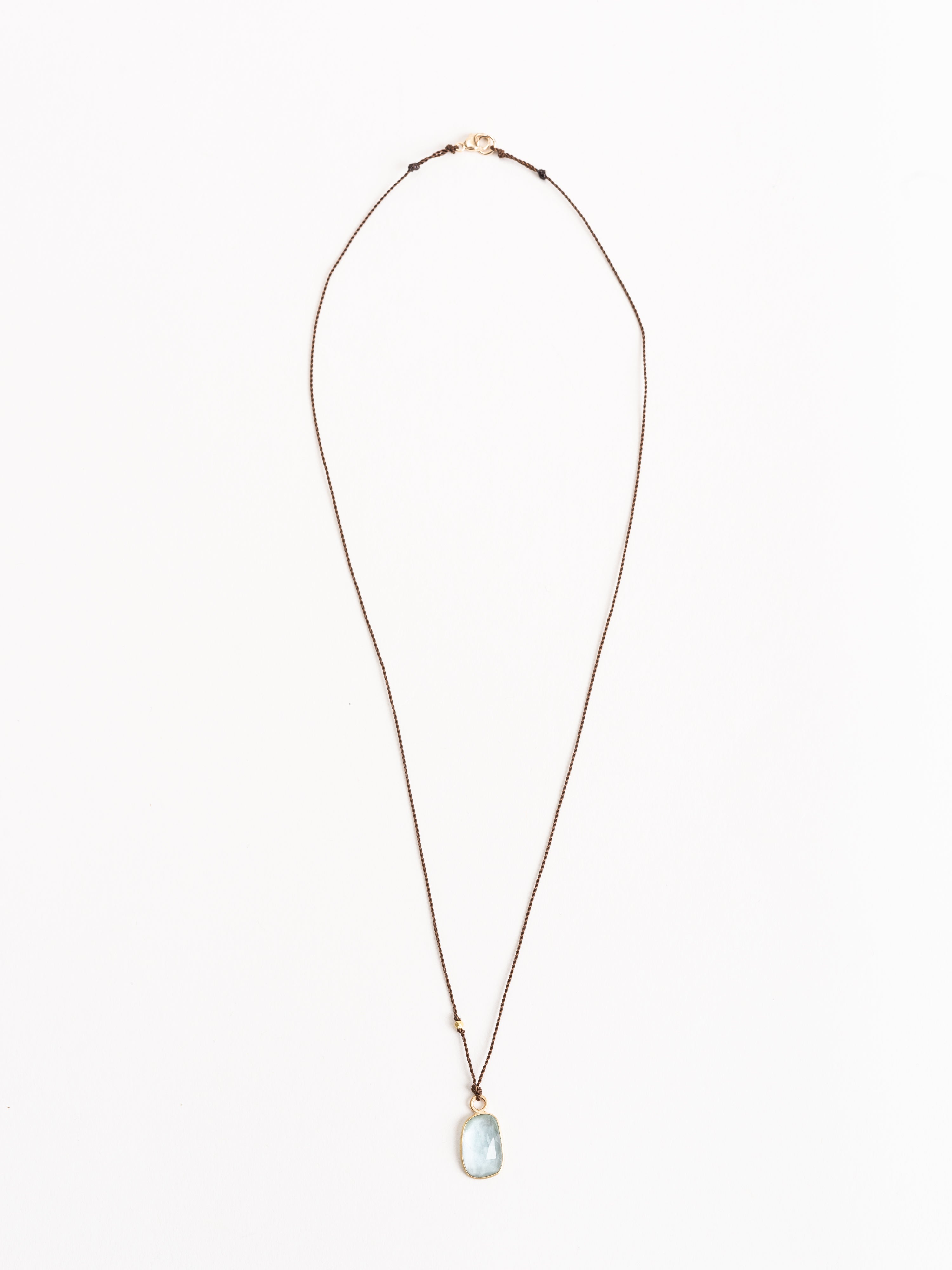 margaret solow, aquamarine necklace - 18k