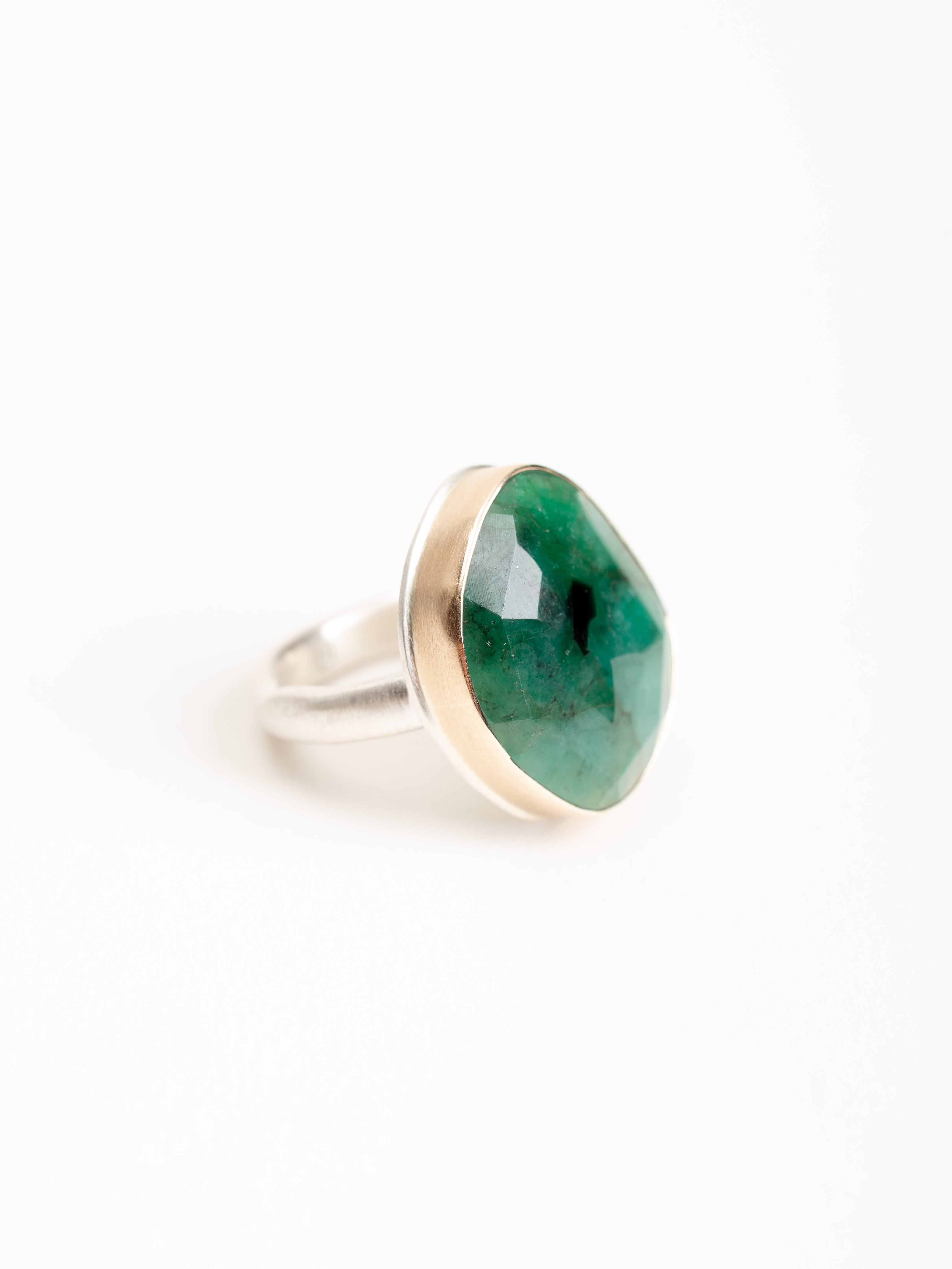 jamie joseph, asymmetrical emerald ring