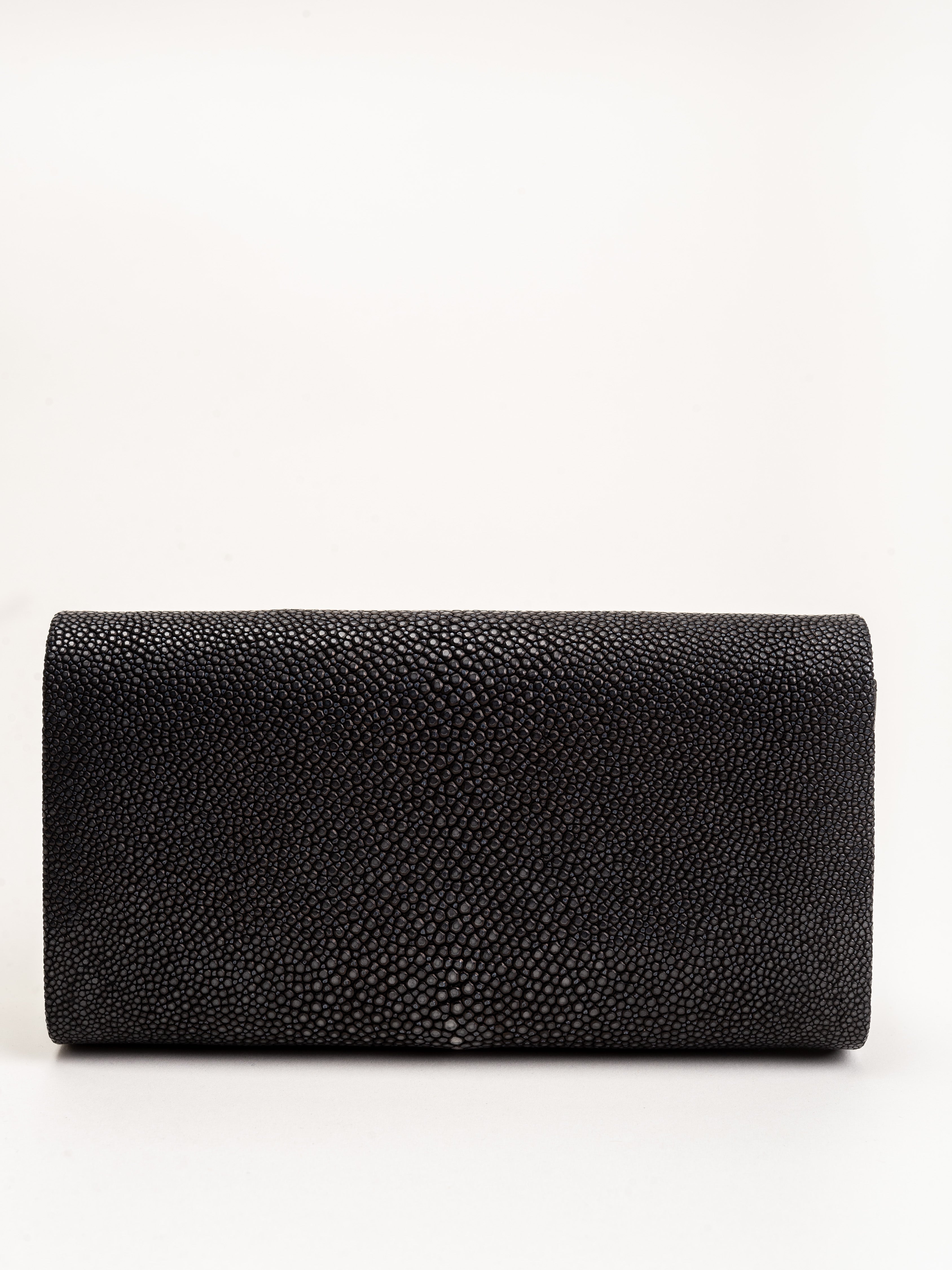 J. Markell, baby grande stingray clutch - black