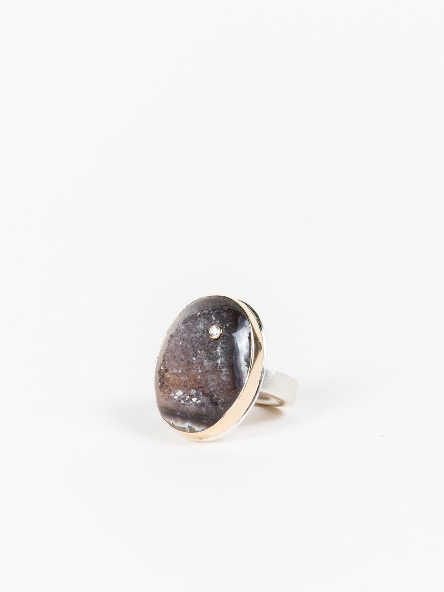 jamie joseph, bali dark drusy ring