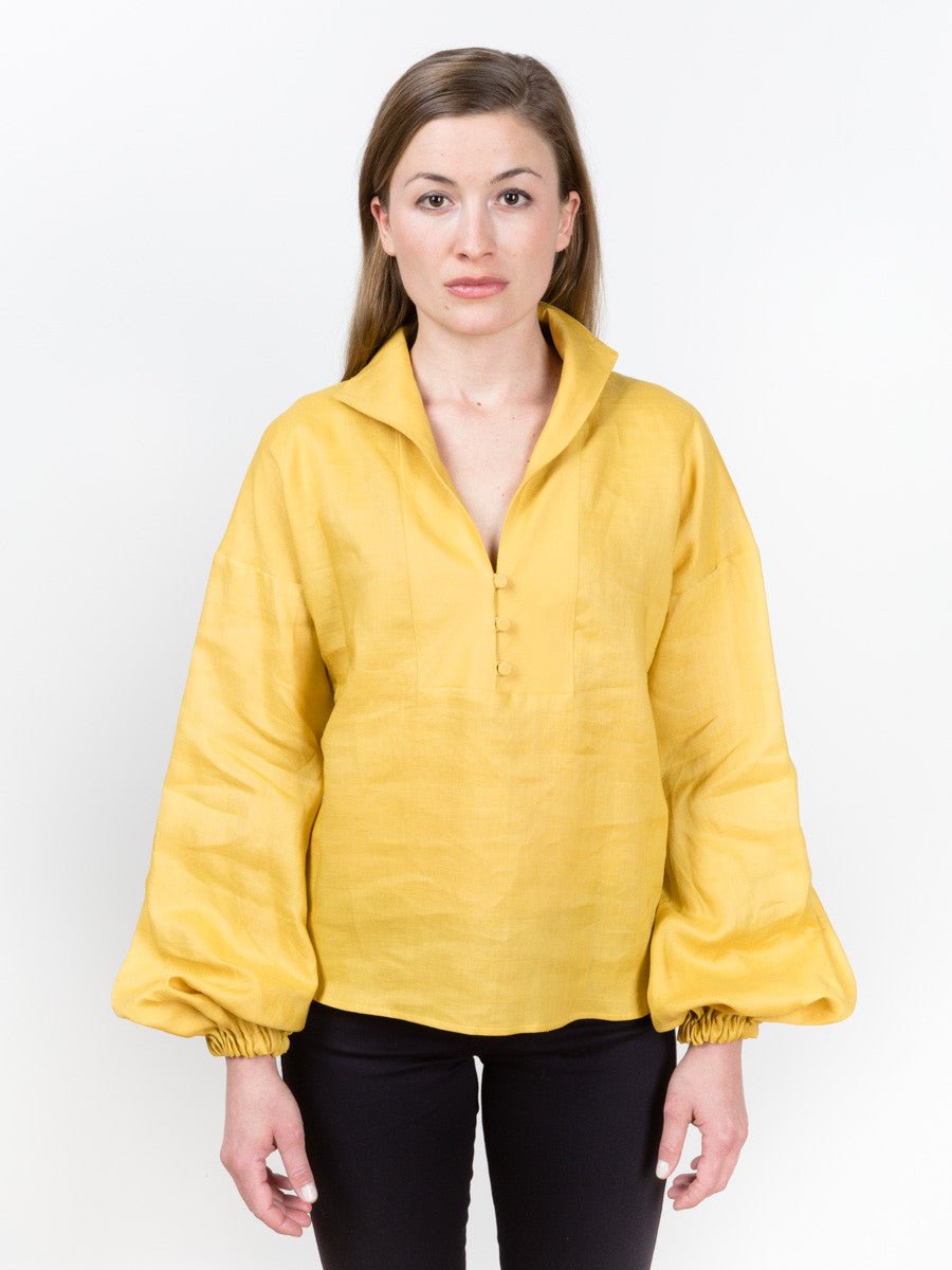 kallmeyer, balloon sleeve blouse