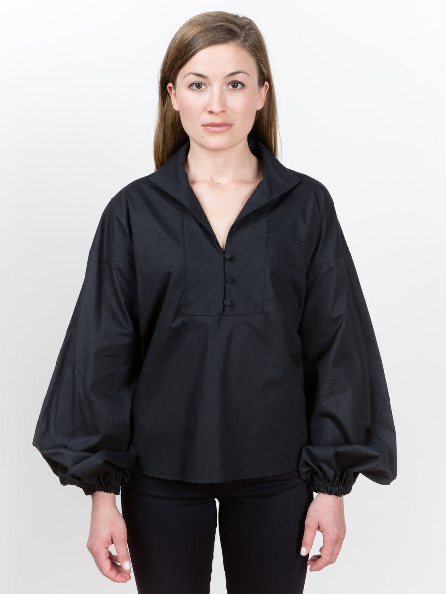 kallmeyer, balloon sleeve blouse - black