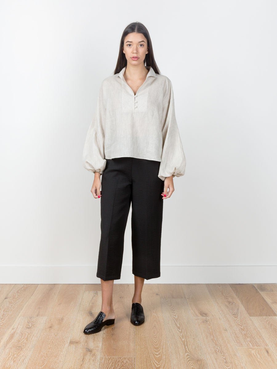 kallmeyer, balloon sleeve blouse - oatmeal