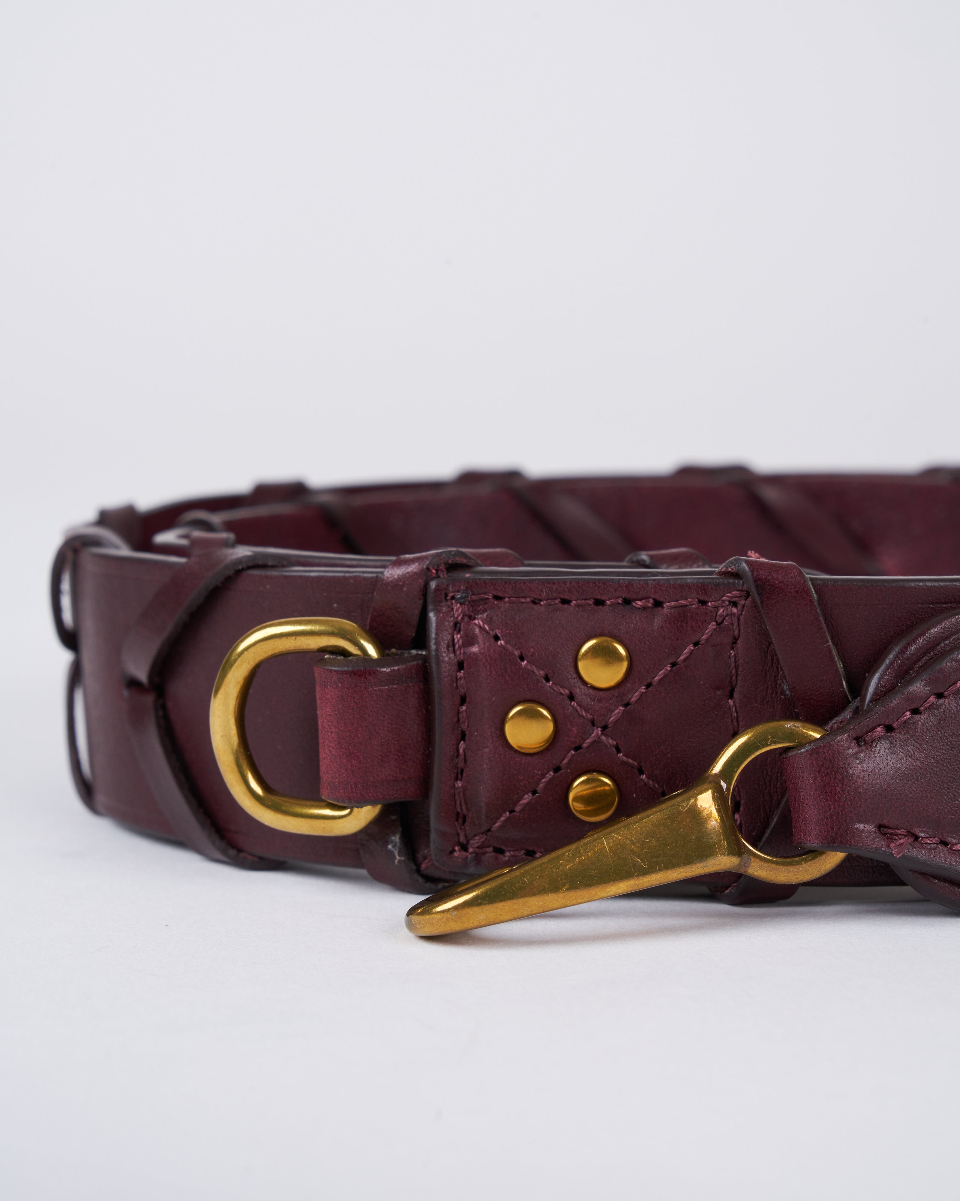 jerome dreyfuss, bandouliere tressee strap - kirsch