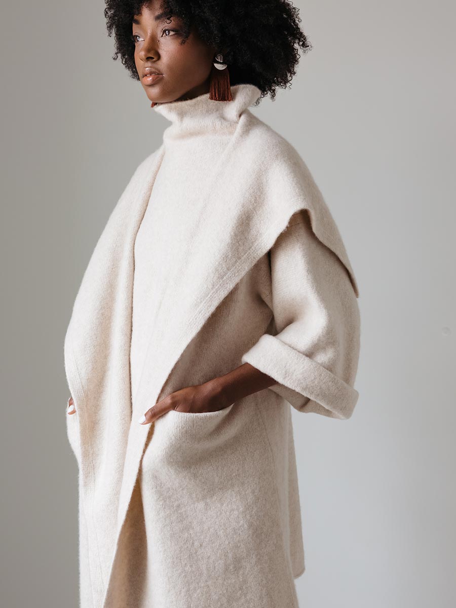 lauren manoogian, blanket coat - birch