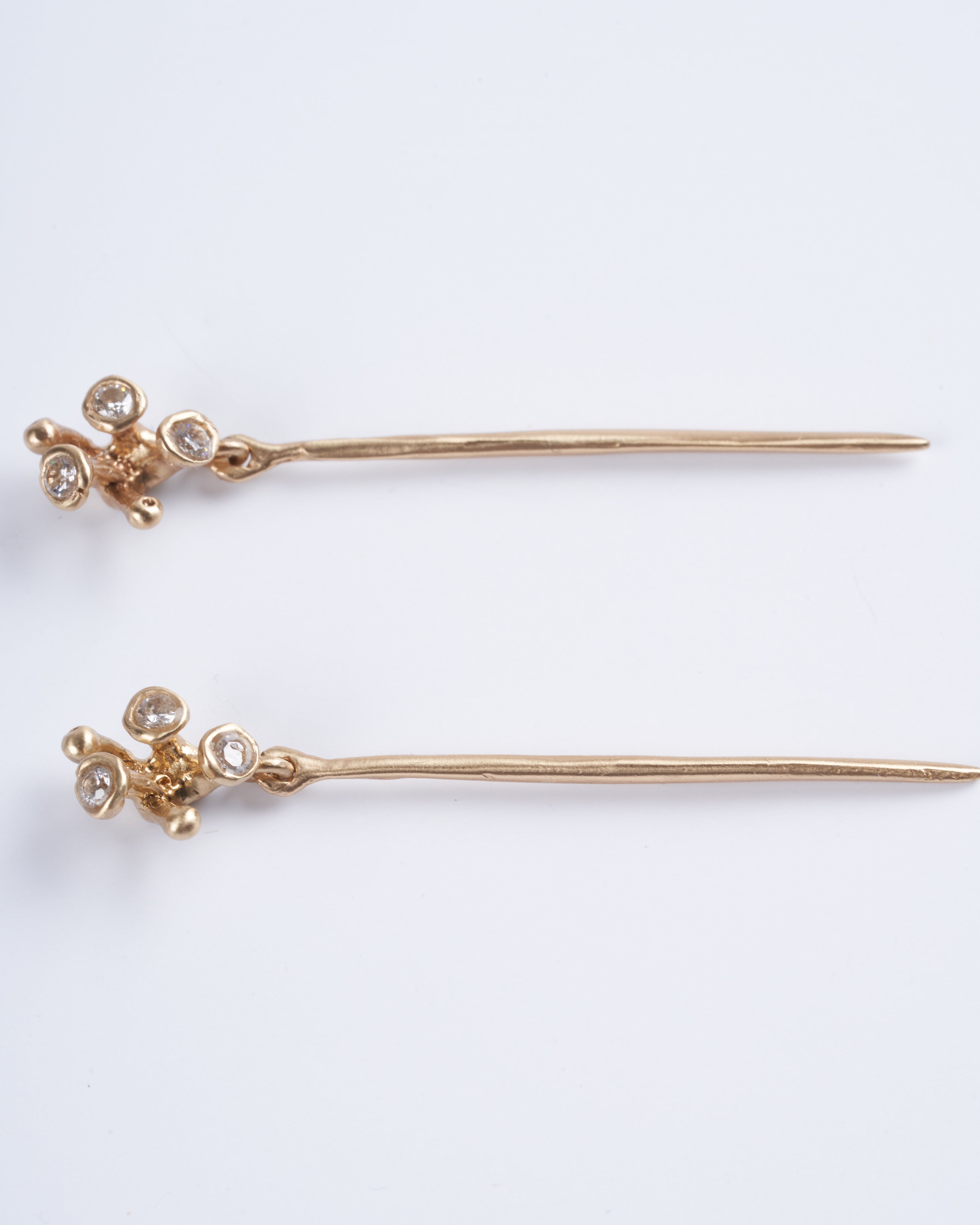 julie cohn designs, blossom bronze needle earring - bronze