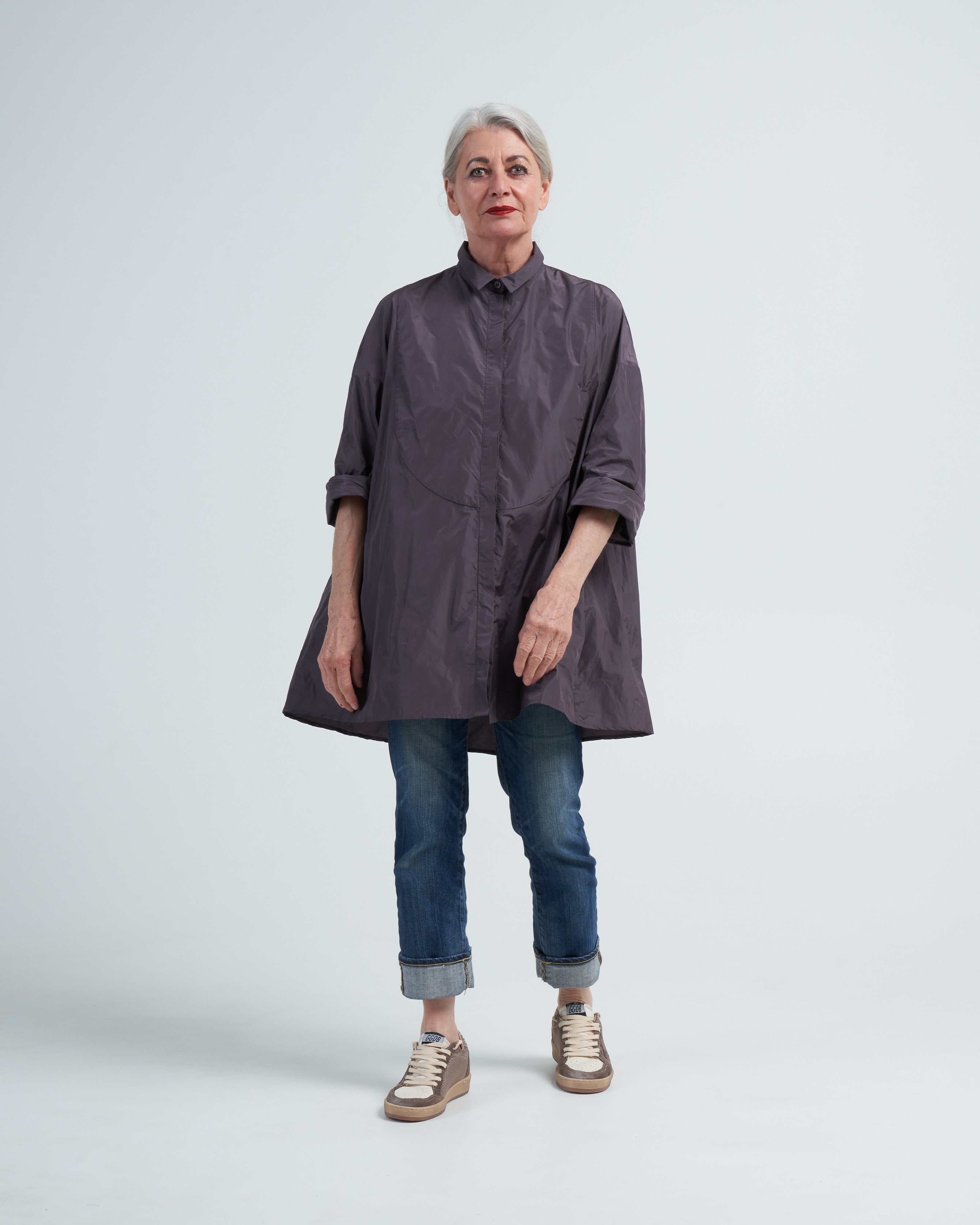 katharina hovman, blouse loose - dark mauve