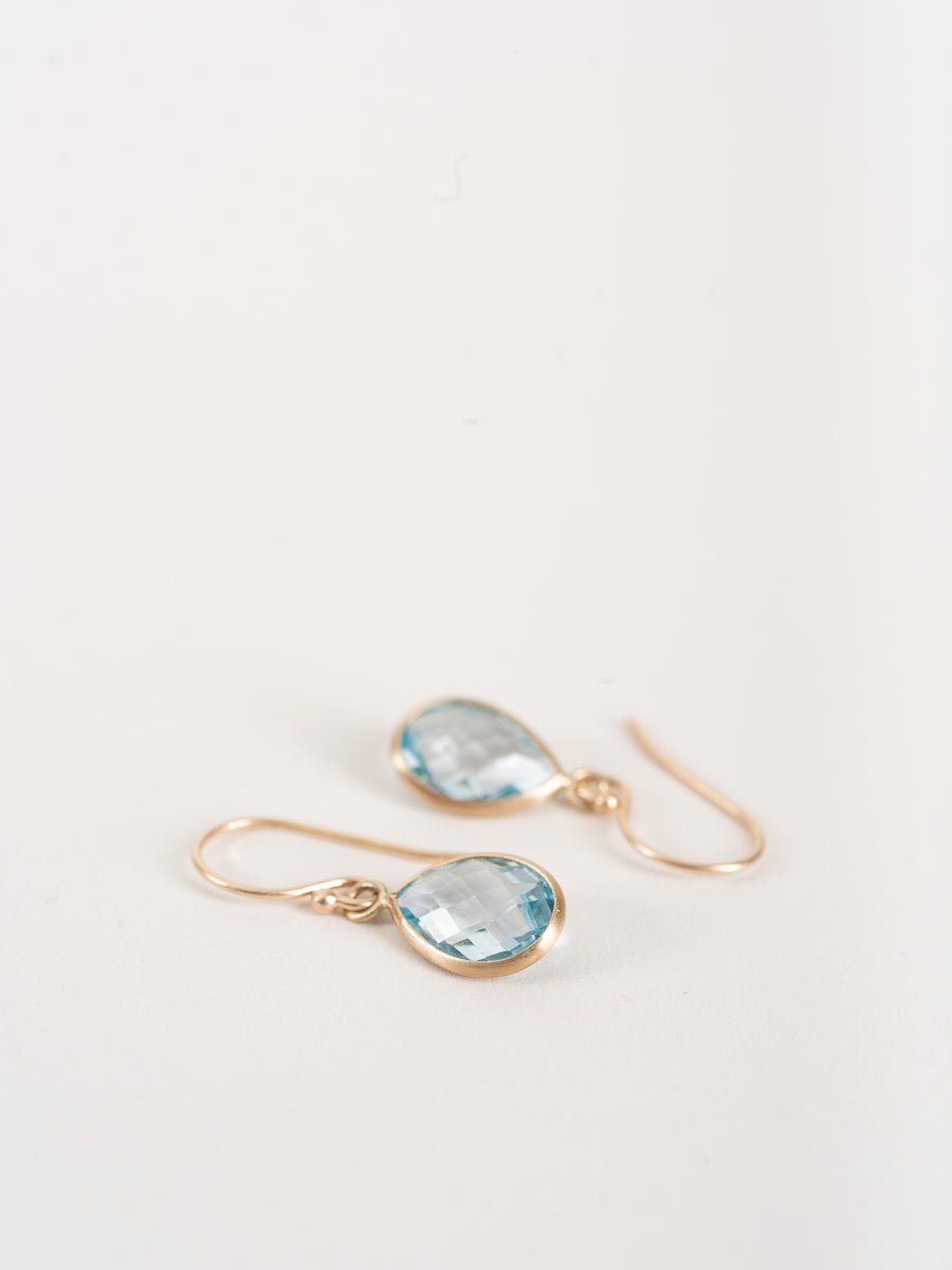 margaret solow, blue topaz earrings