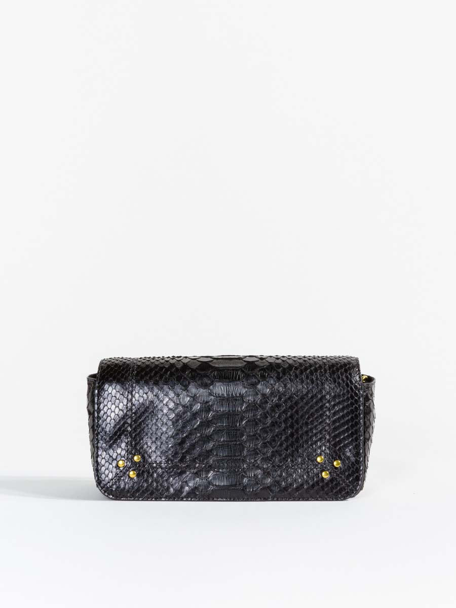 jerome dreyfuss, bob crossbody - black python