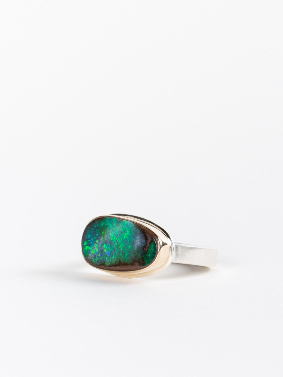 jamie joseph, boulder opal ring