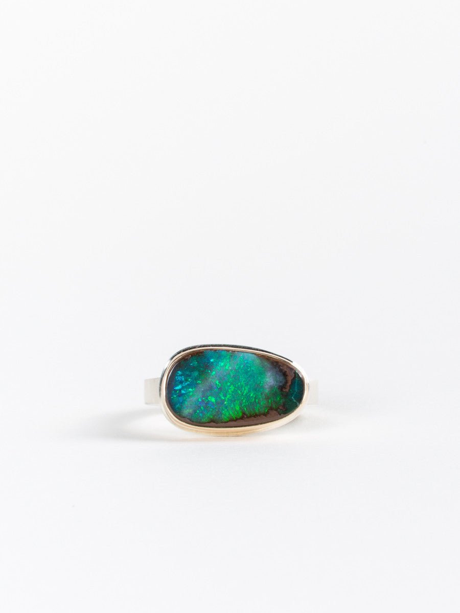 jamie joseph, boulder opal ring