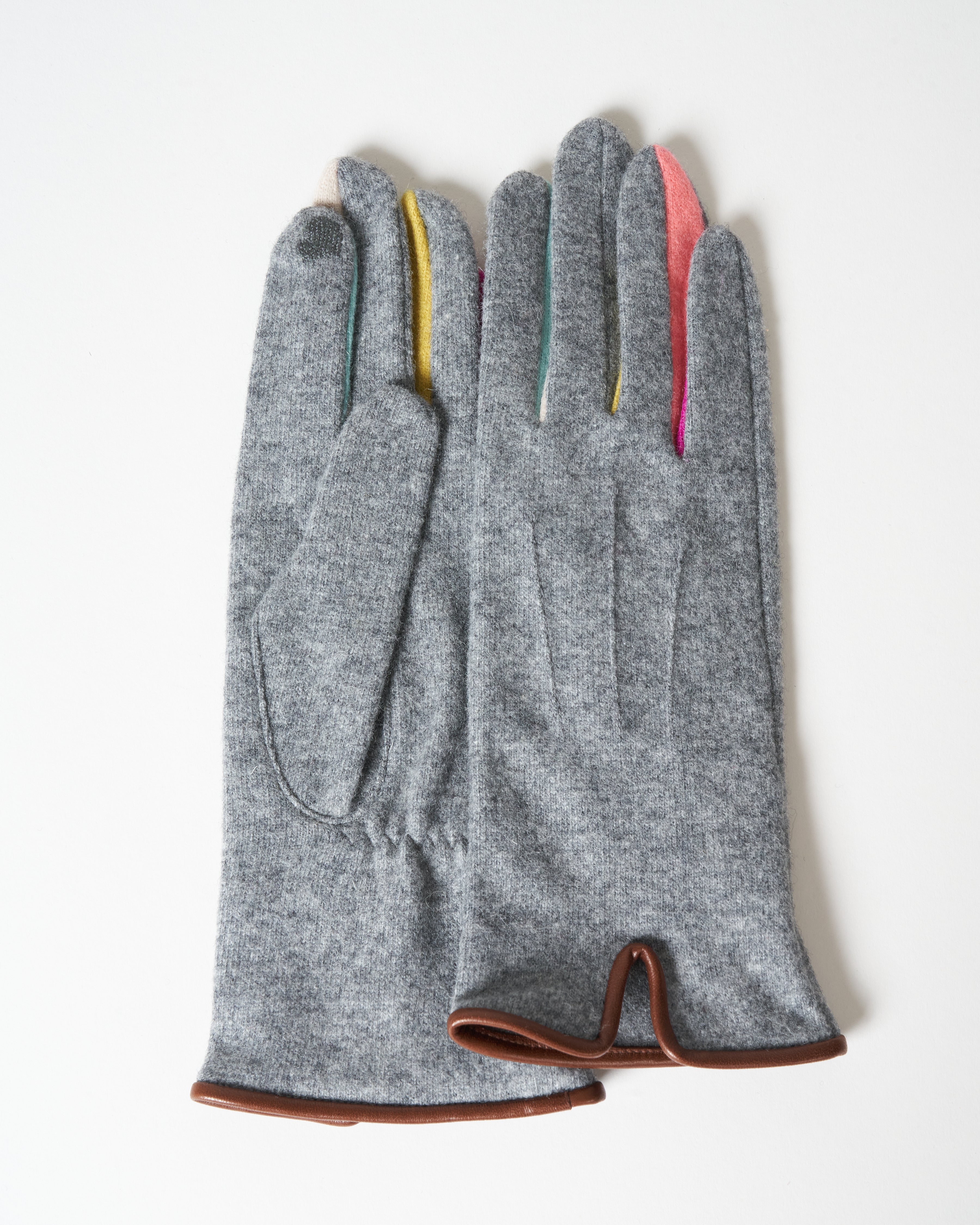 lapero, bourget wool texting gloves - gray