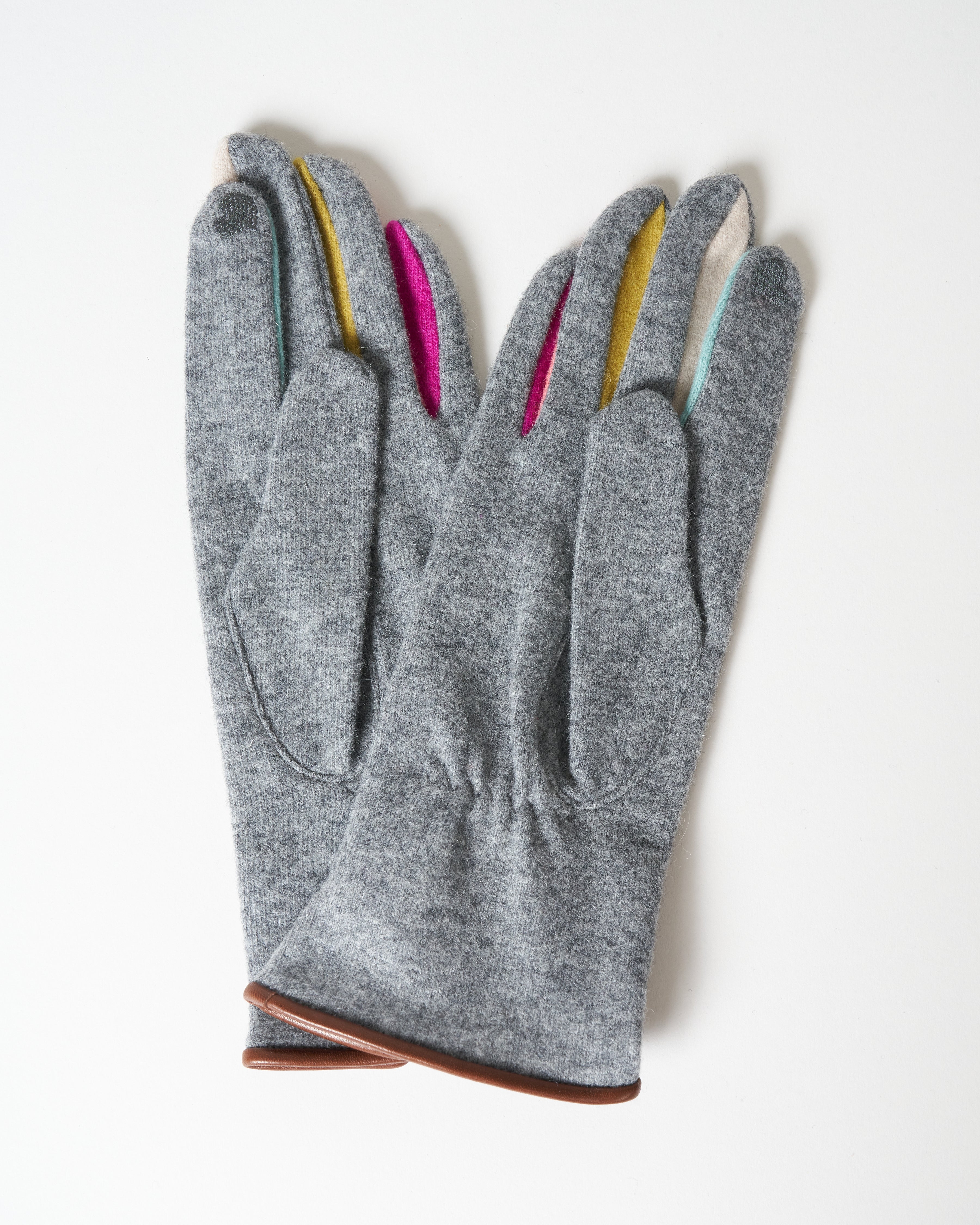 lapero, bourget wool texting gloves - gray