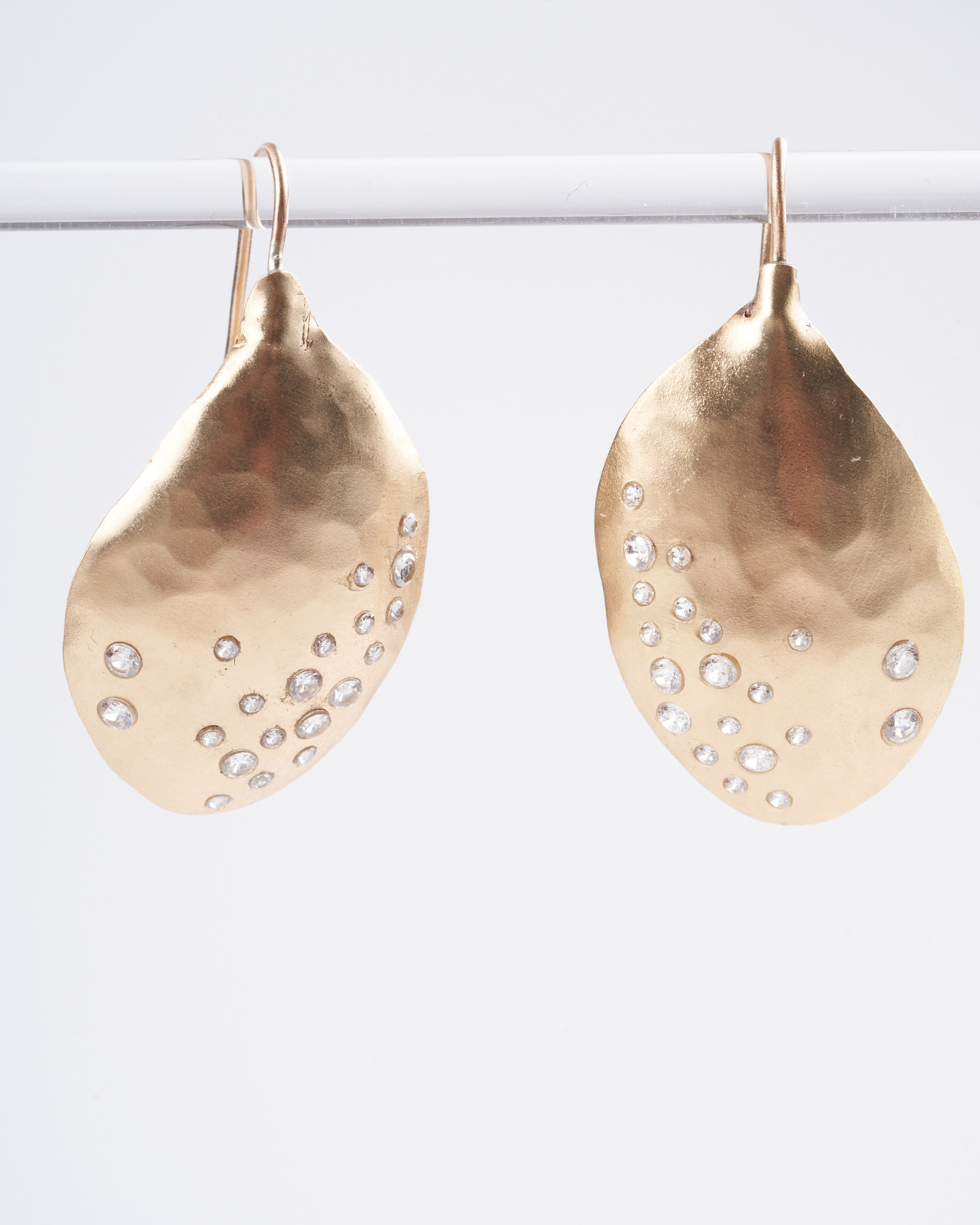 julie cohn designs, bronze petal earring- bronze