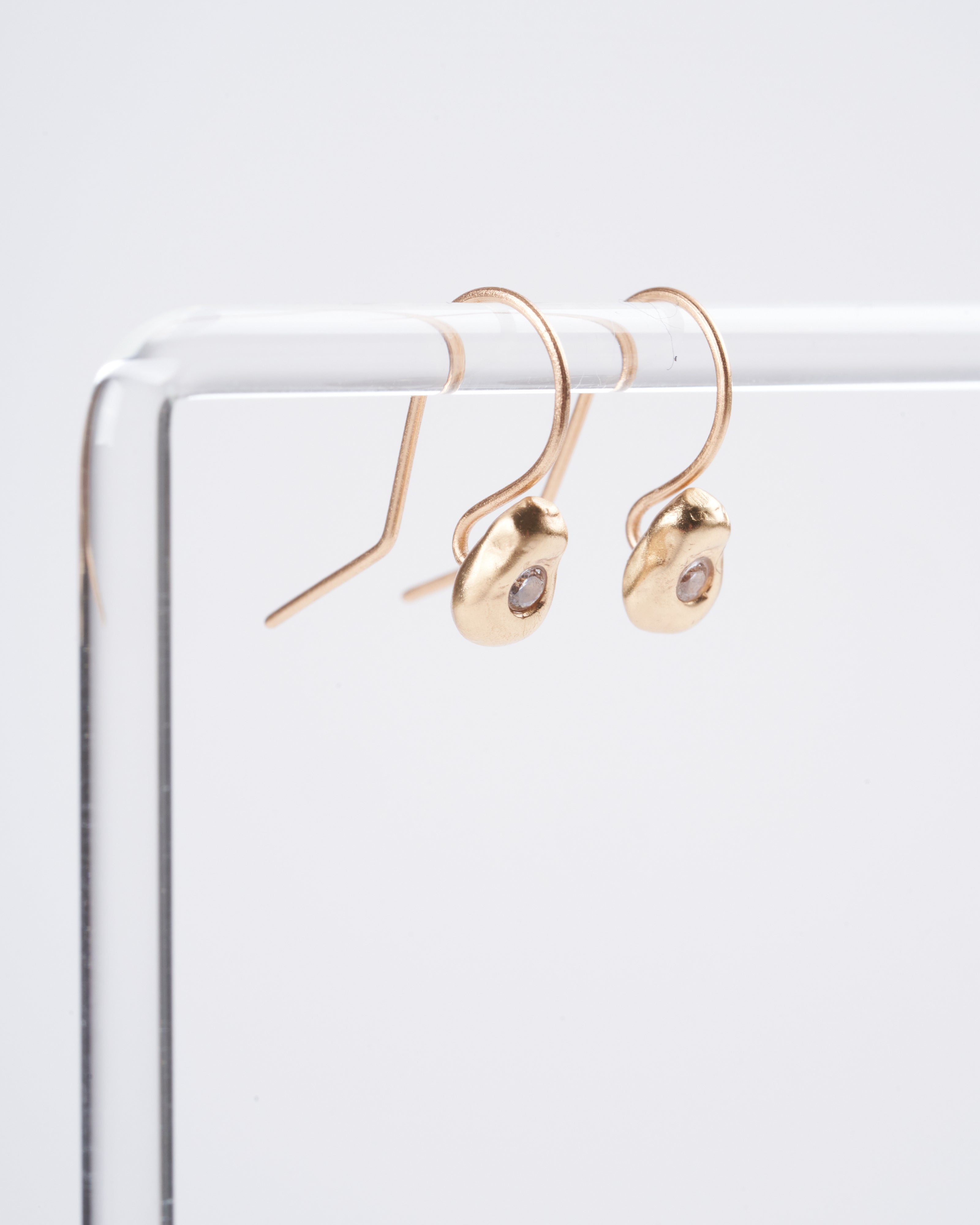 julie cohn designs, bronze with zirconia gold filled wire earrings - bronze