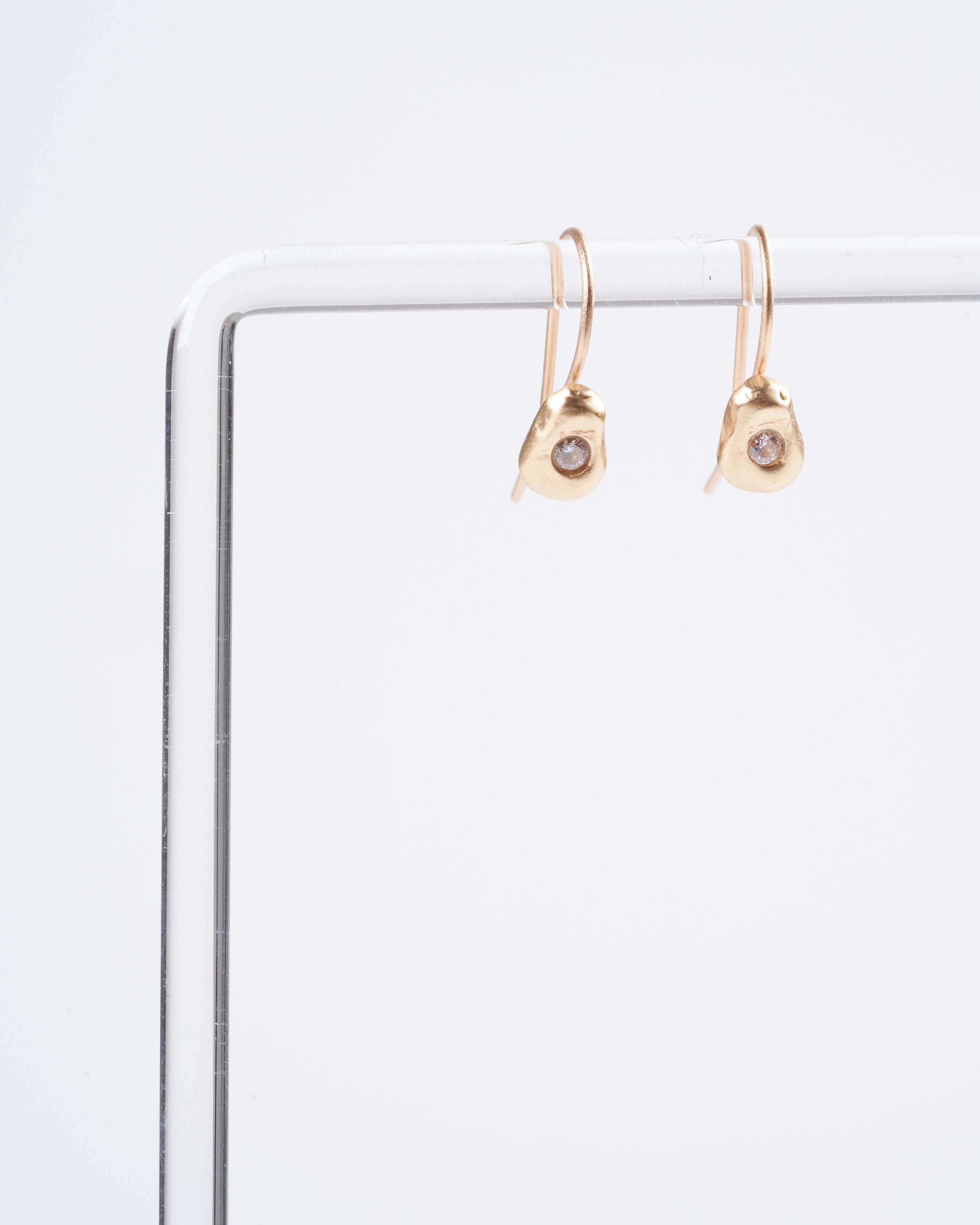 julie cohn designs, bronze with zirconia gold filled wire earrings - bronze