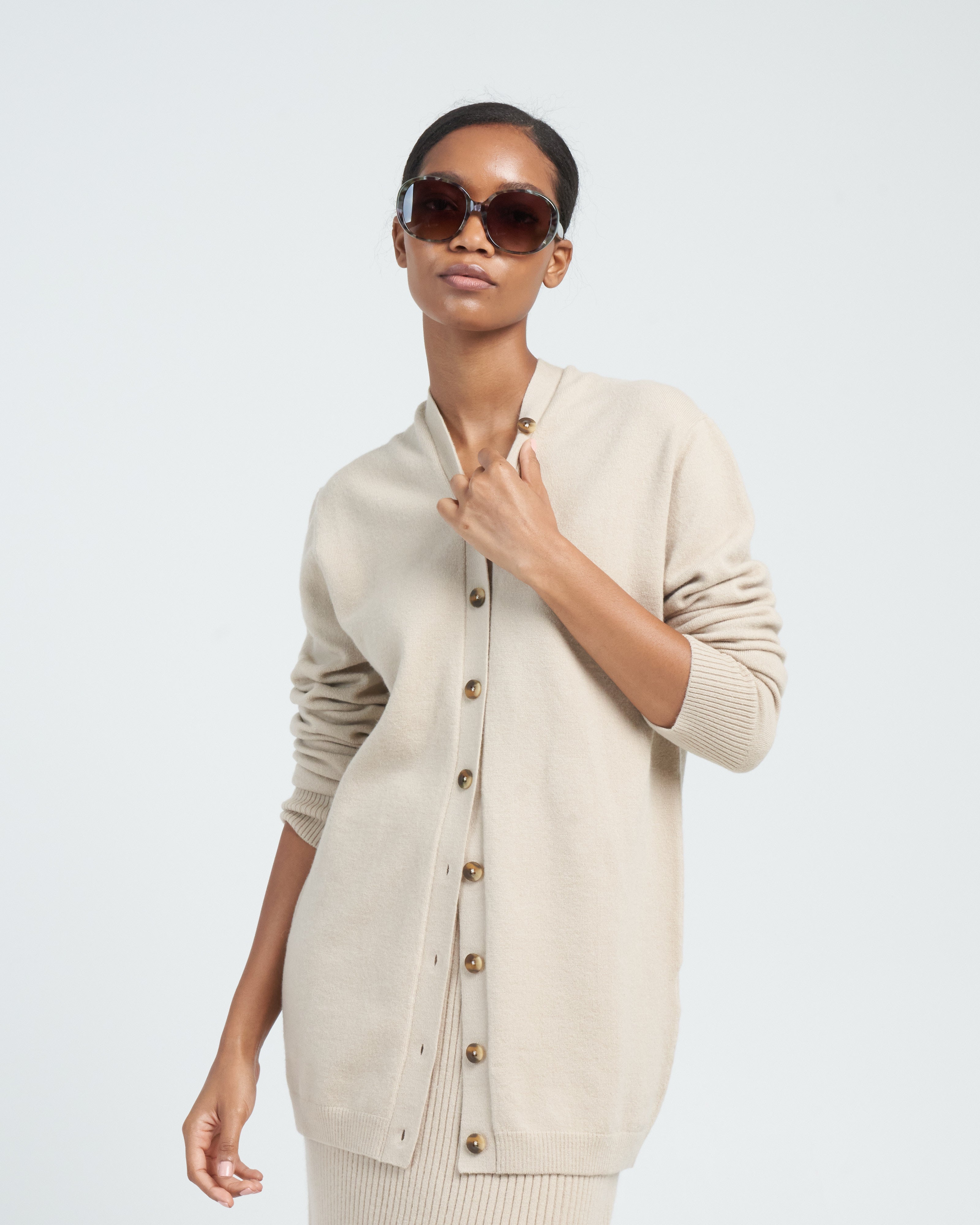 lauren manoogian, button cardigan - antique