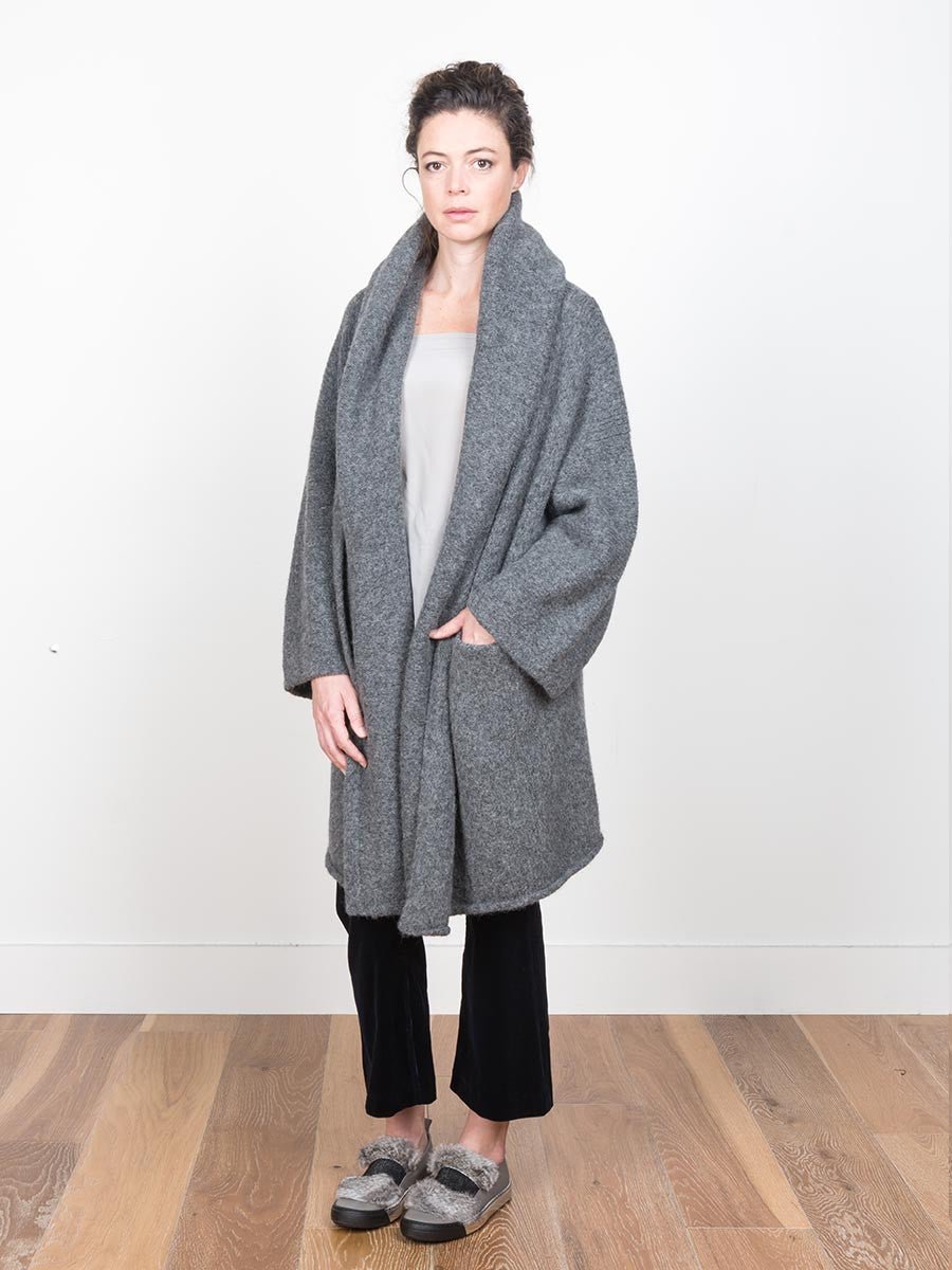 lauren manoogian, capote coat - charcoal