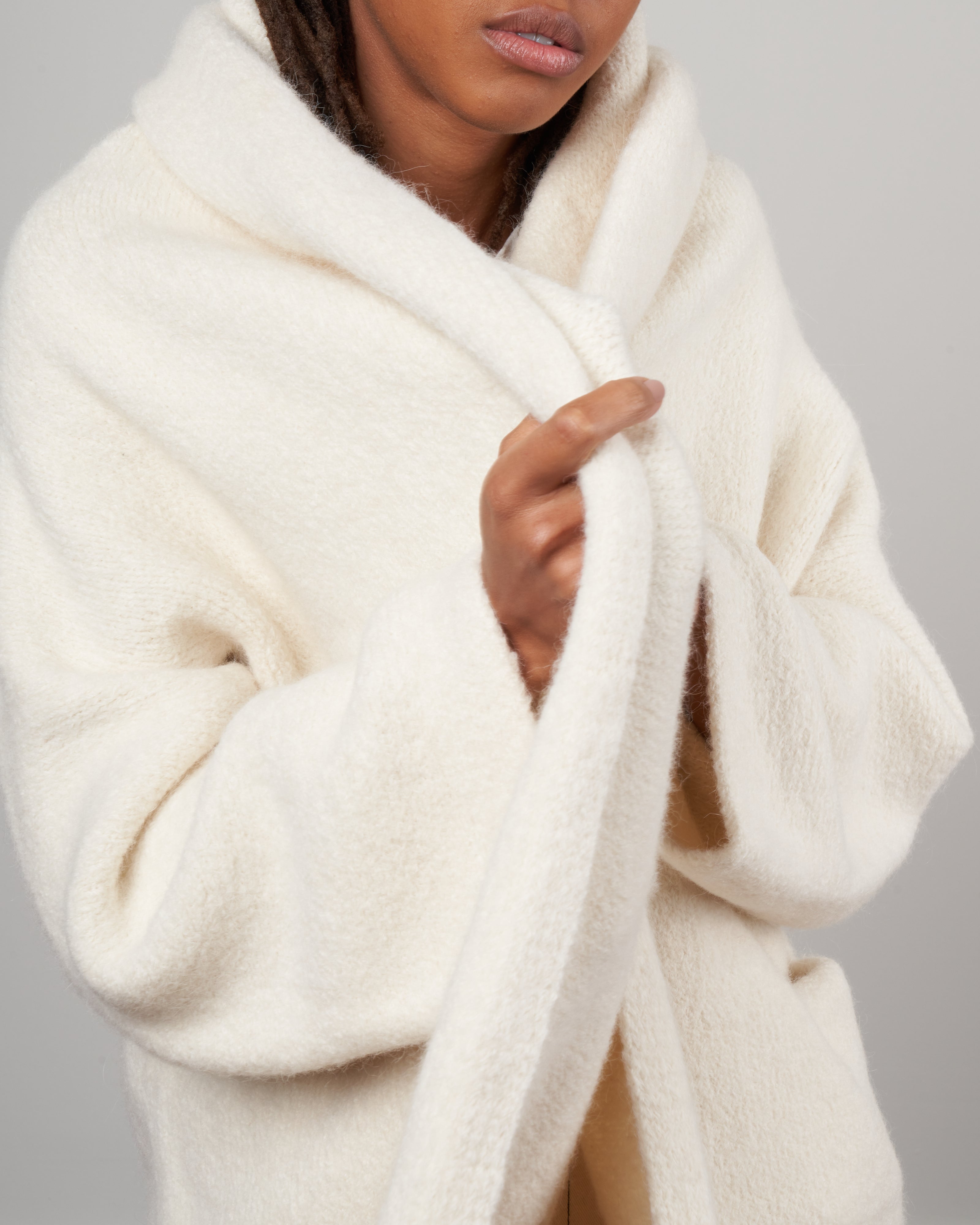 lauren manoogian, capote coat - white