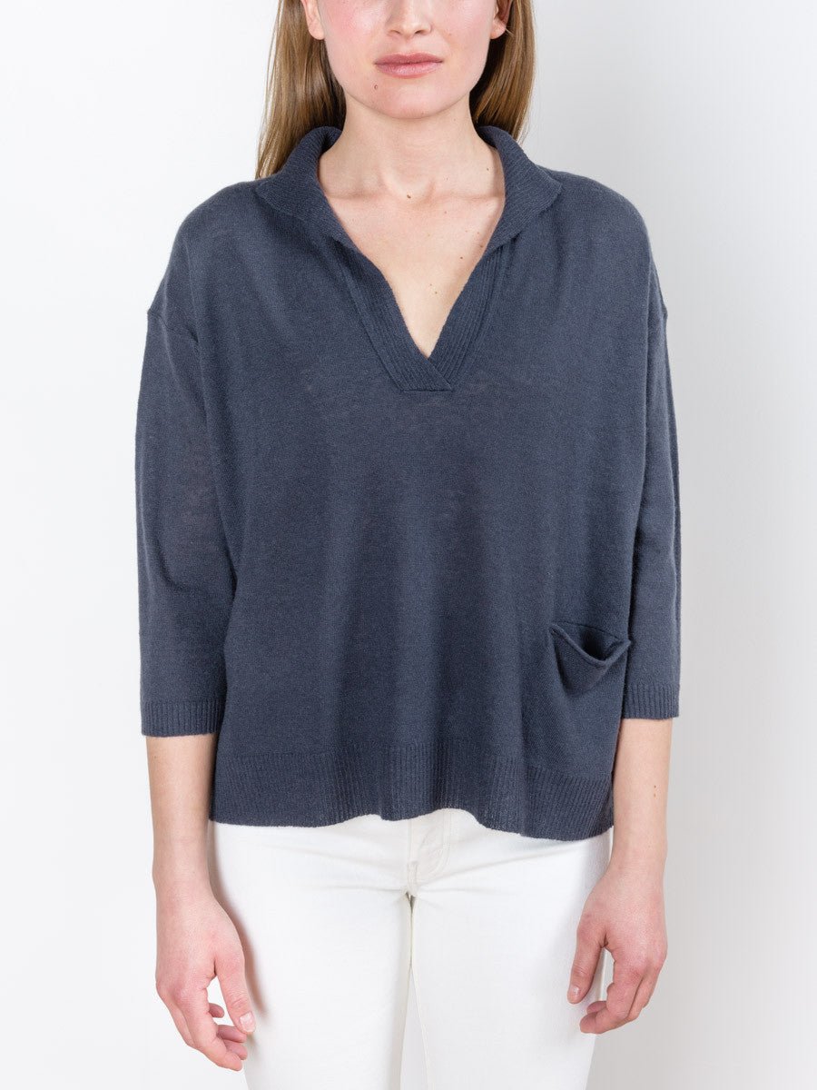 inhabit, cashmere pullover - dusk