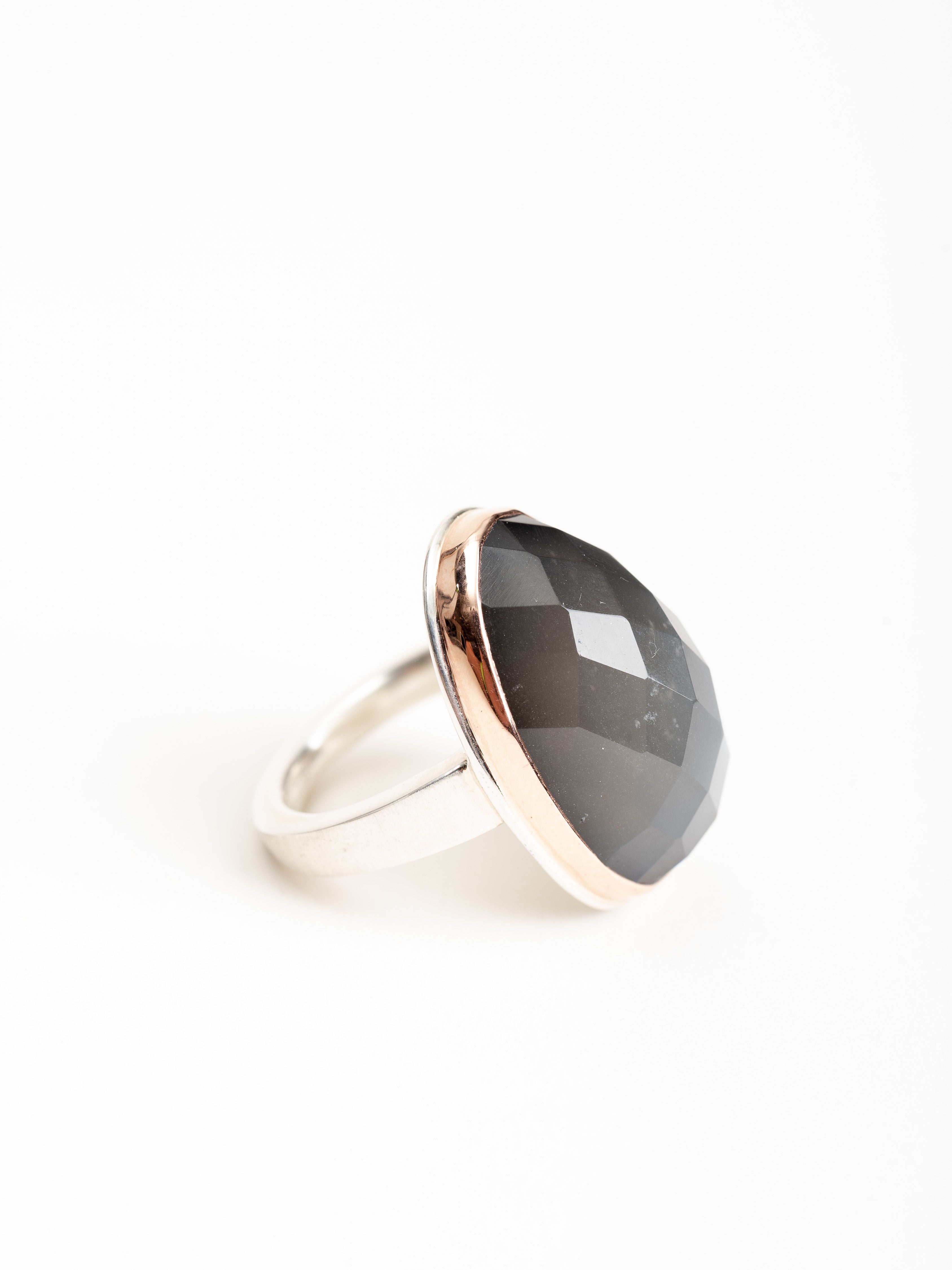 jamie joseph, checkerboard moonstone ring