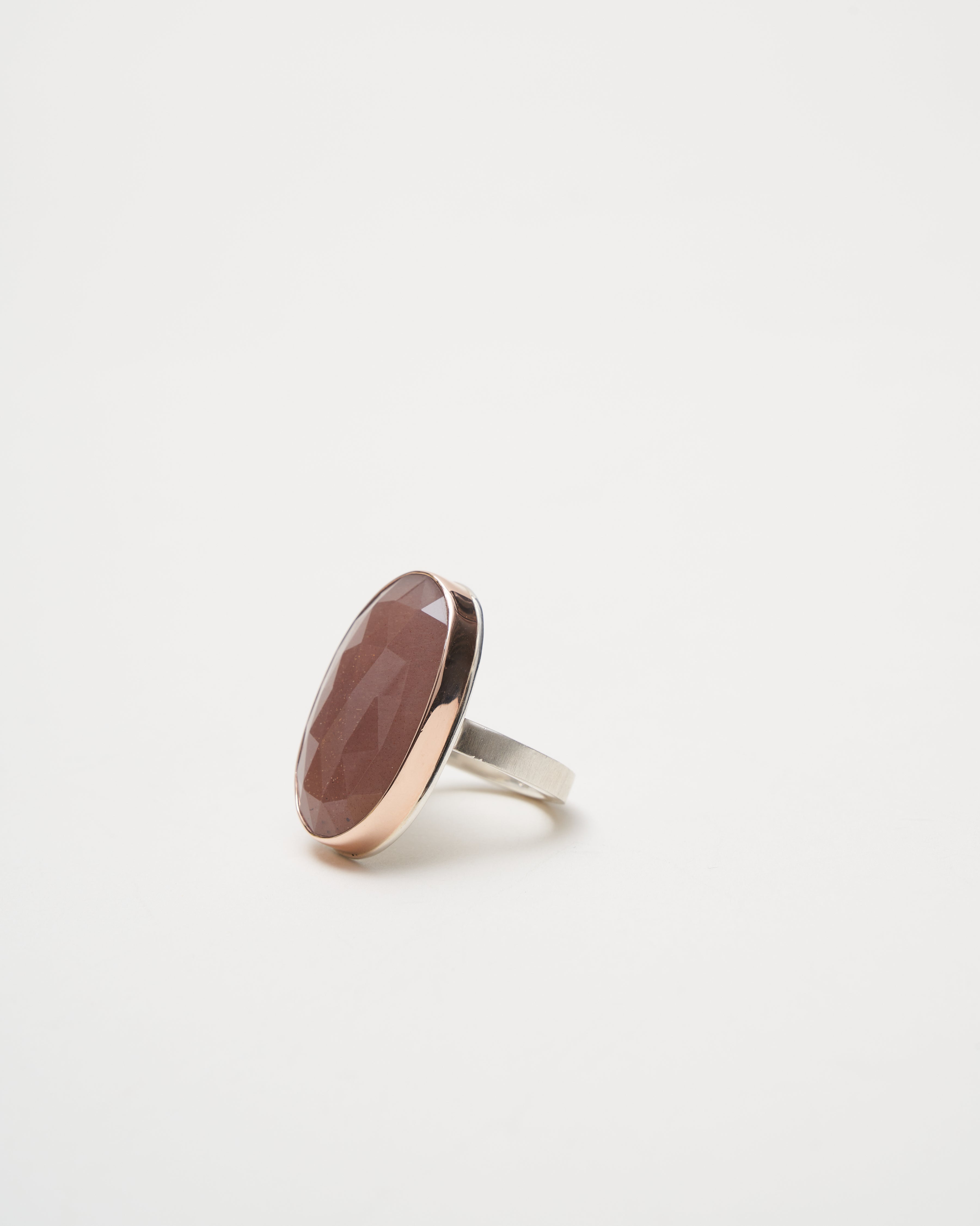 jamie joseph, chocolate moonstone ring